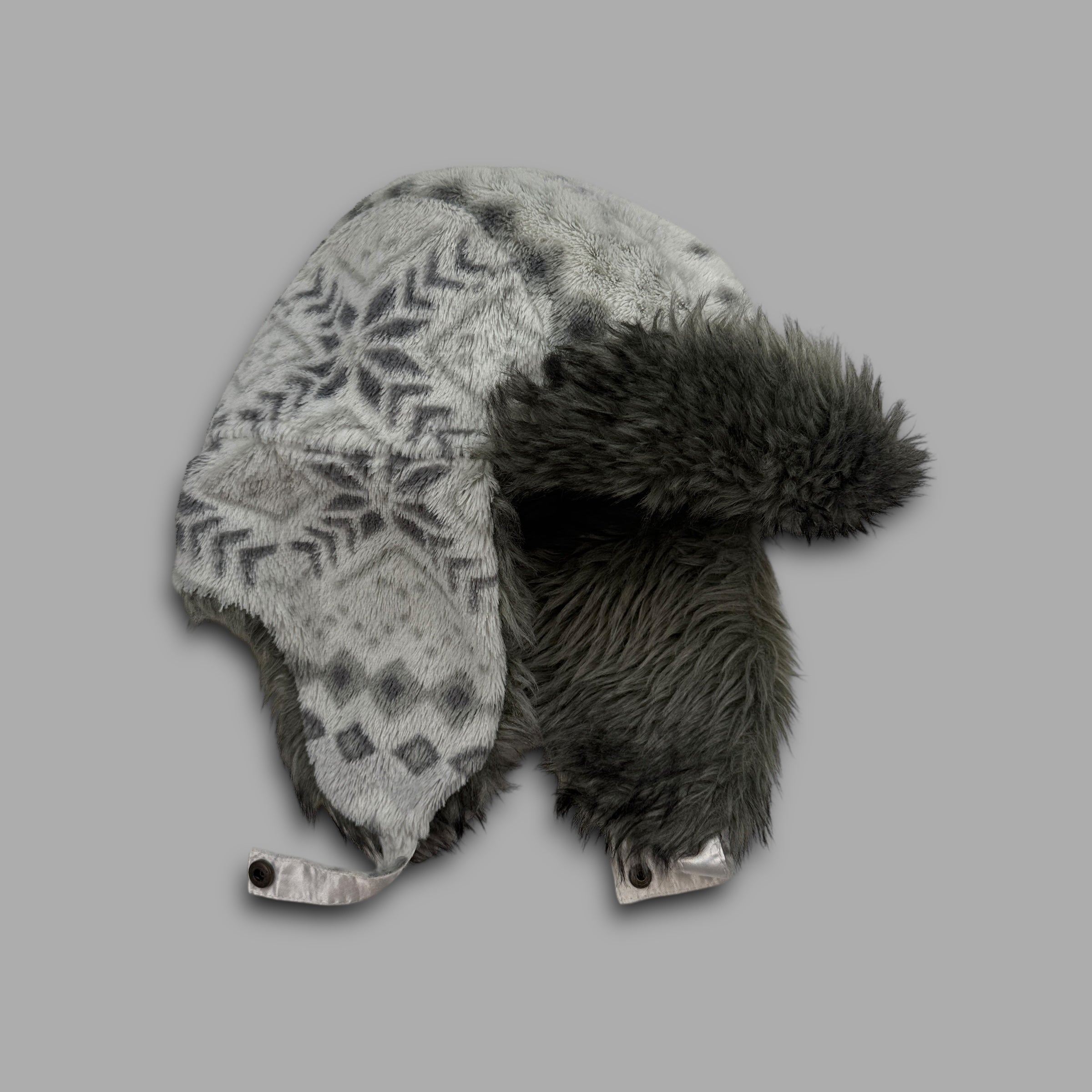 Golddigga snow leopard fluffy trapper hat (N/A) wms