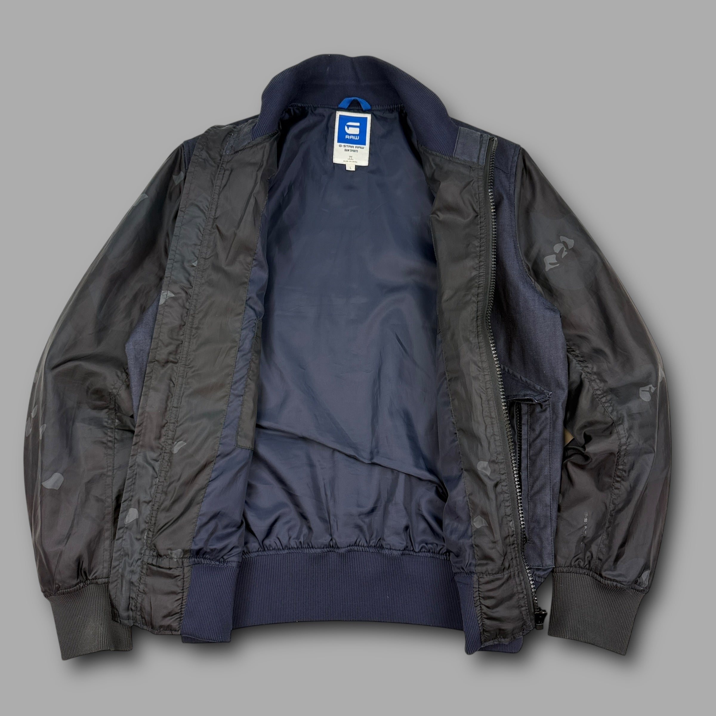 Gstar RAW 2000's technical zip-up hybrid jacket (L)