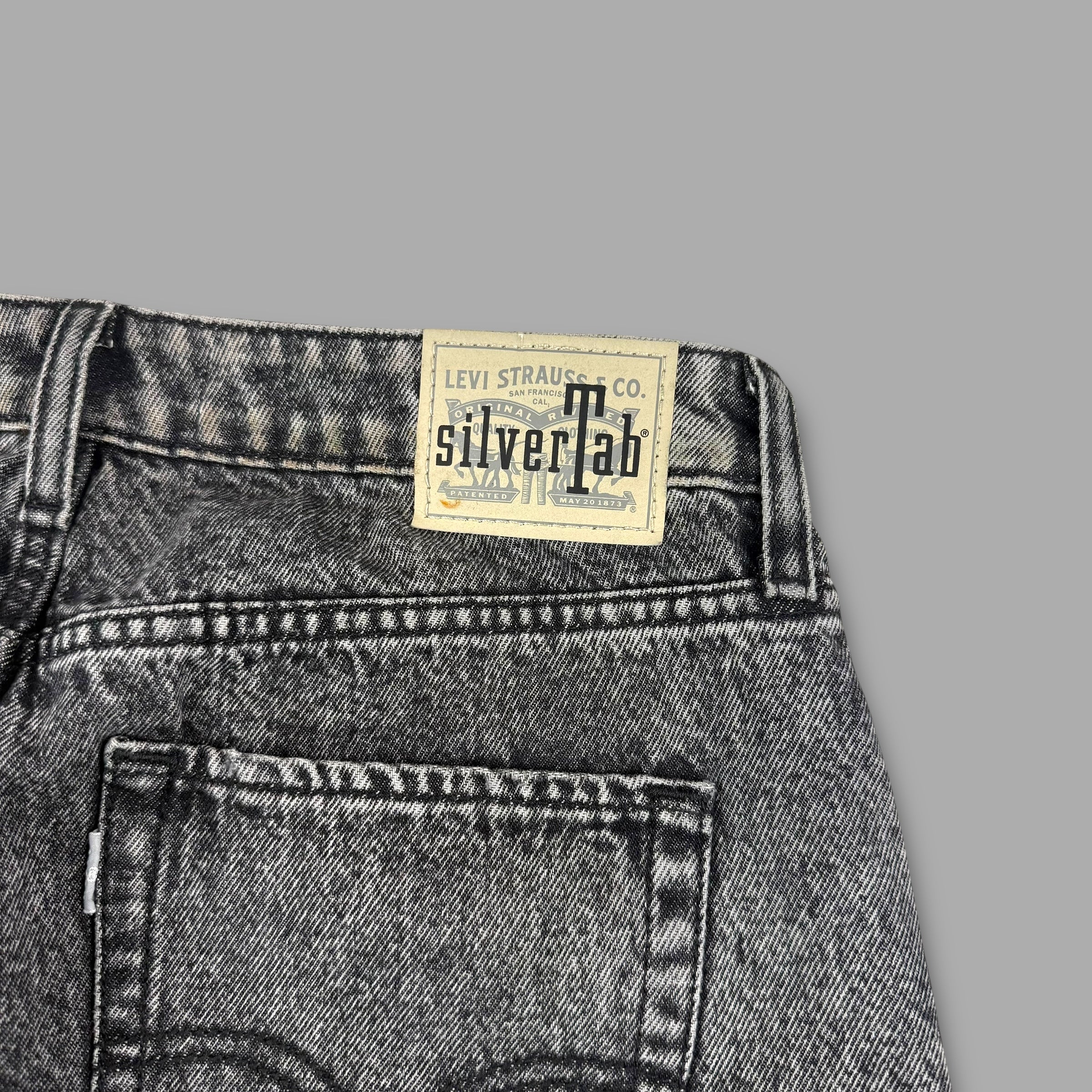 Levi's silver tab 2000's baggy low rise cropped denim jeans (S)