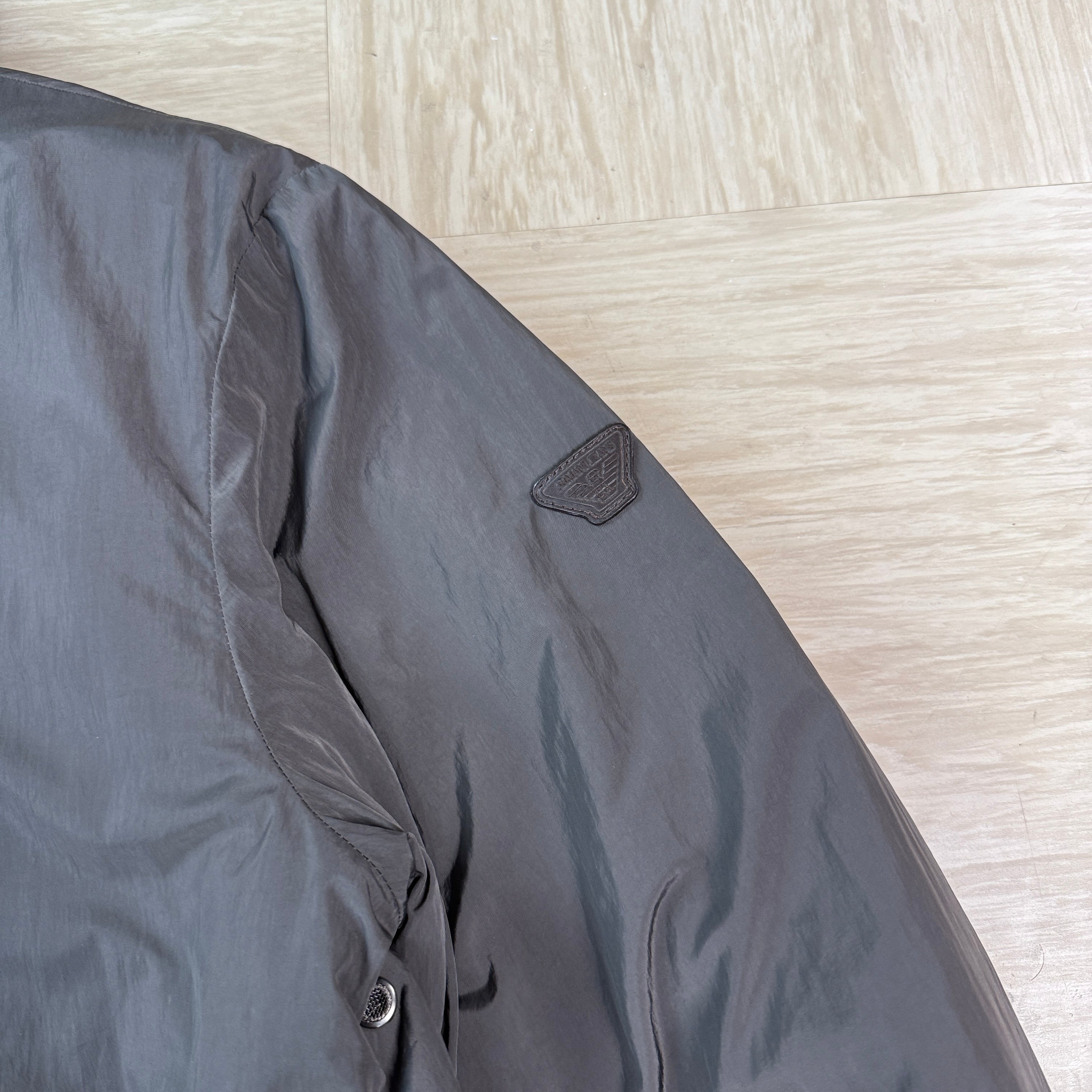 Armani 2000's technical multi-pocket high collar nylon bomber jacket (M)