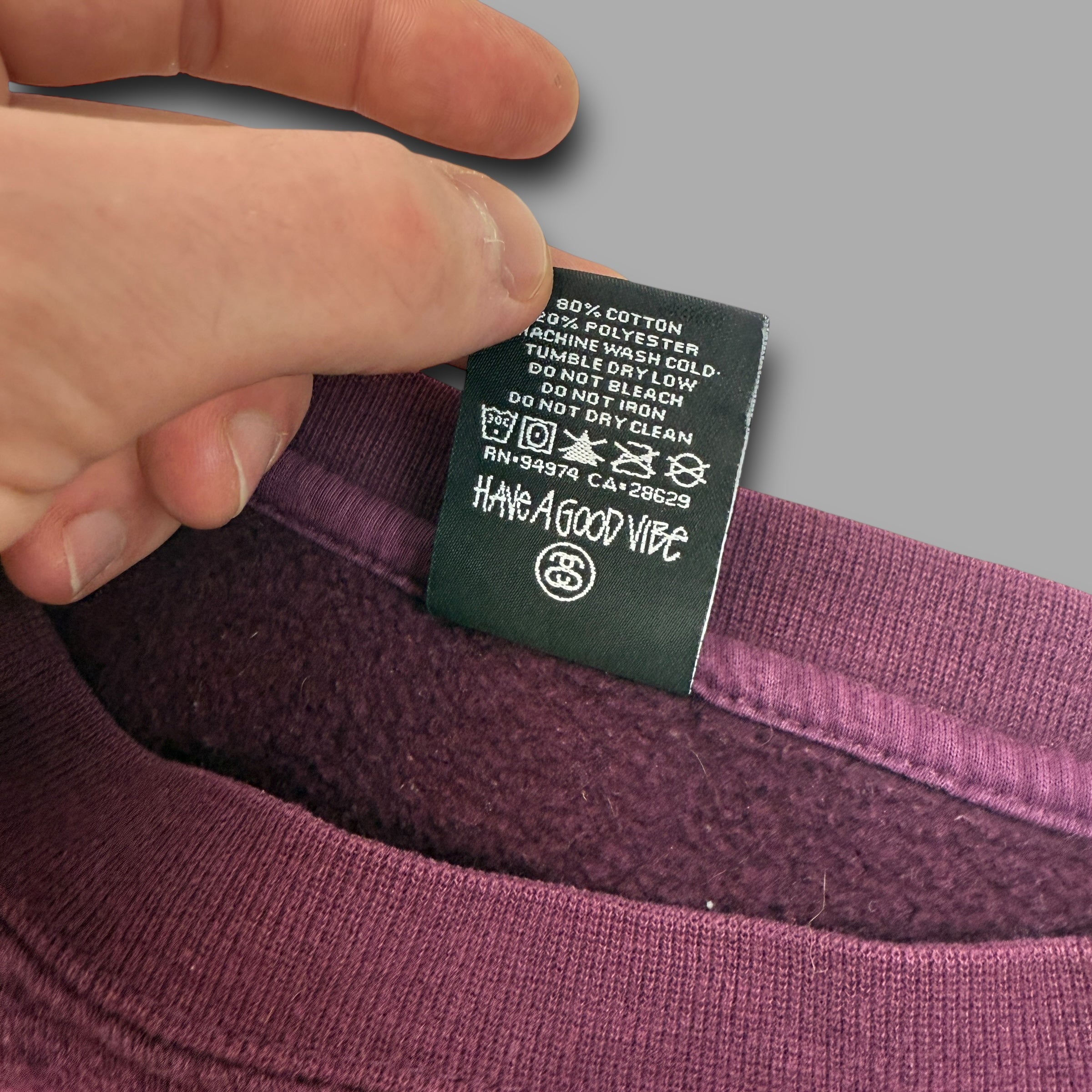 Stussy 2000's graphic camo print pullover sweatshirt (M)