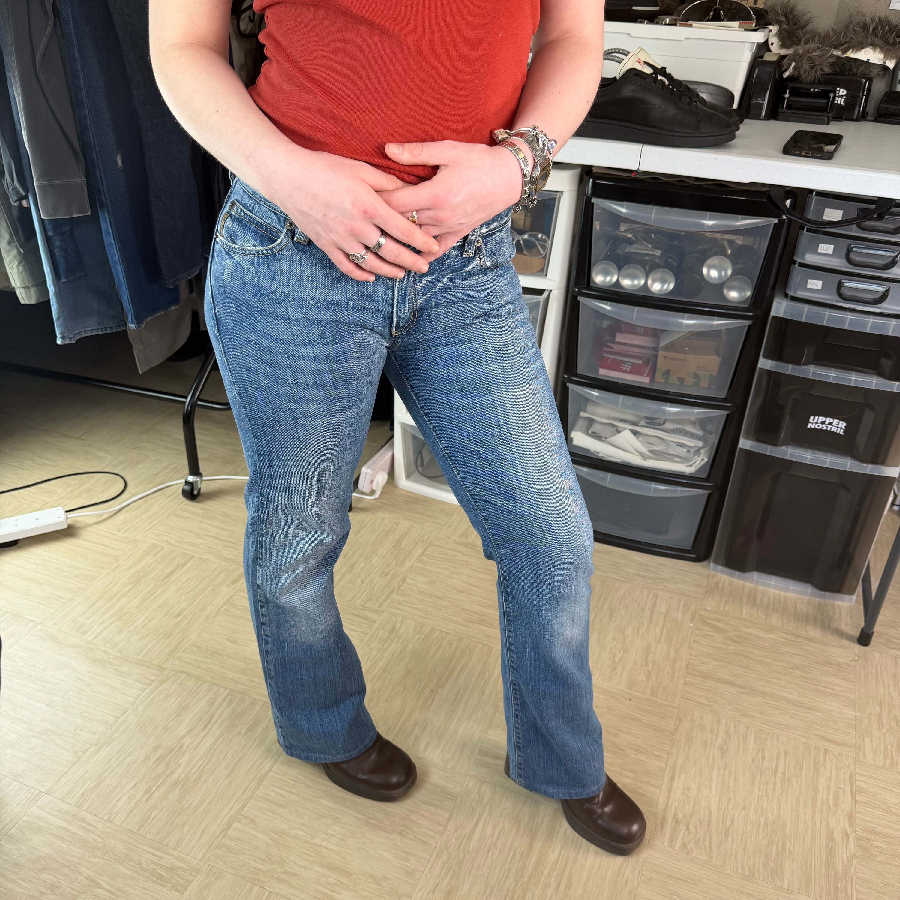 Armani 2000's relaxed bootcut denim jeans (S)