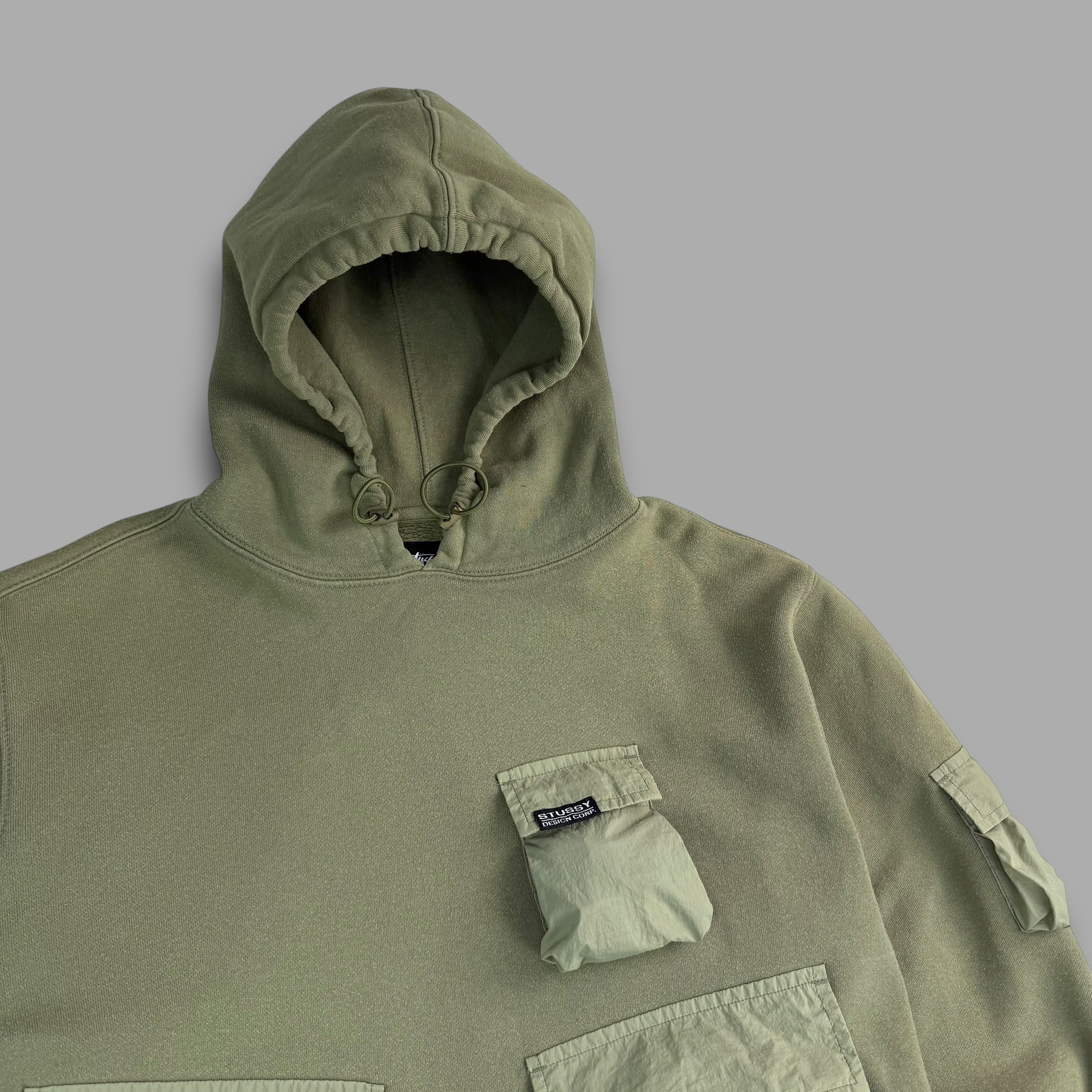 Stussy SS21 technical pullover cargo pocket hoodie (S)