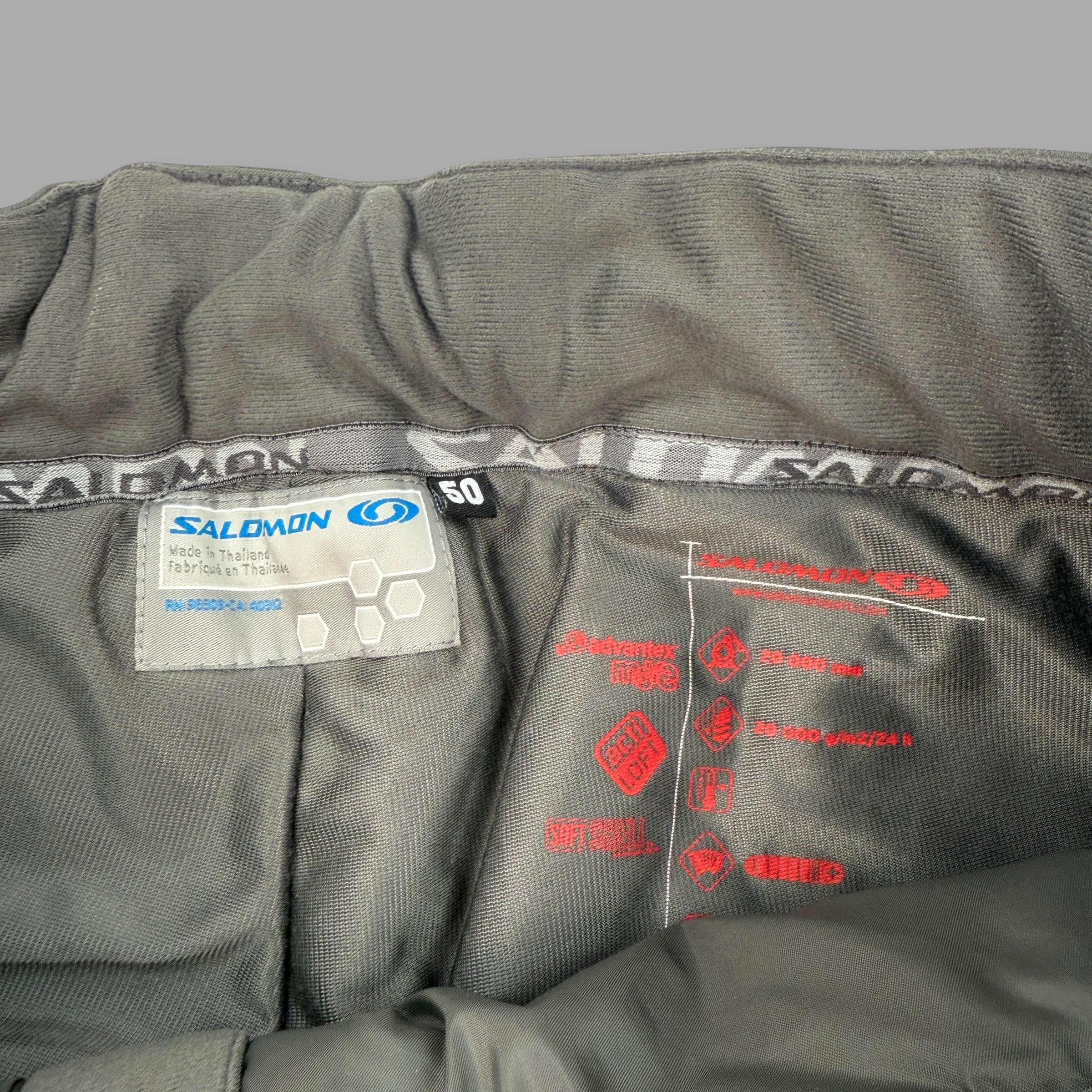 Salomon 2000's technical advantex softshell ski sallopettes (L)