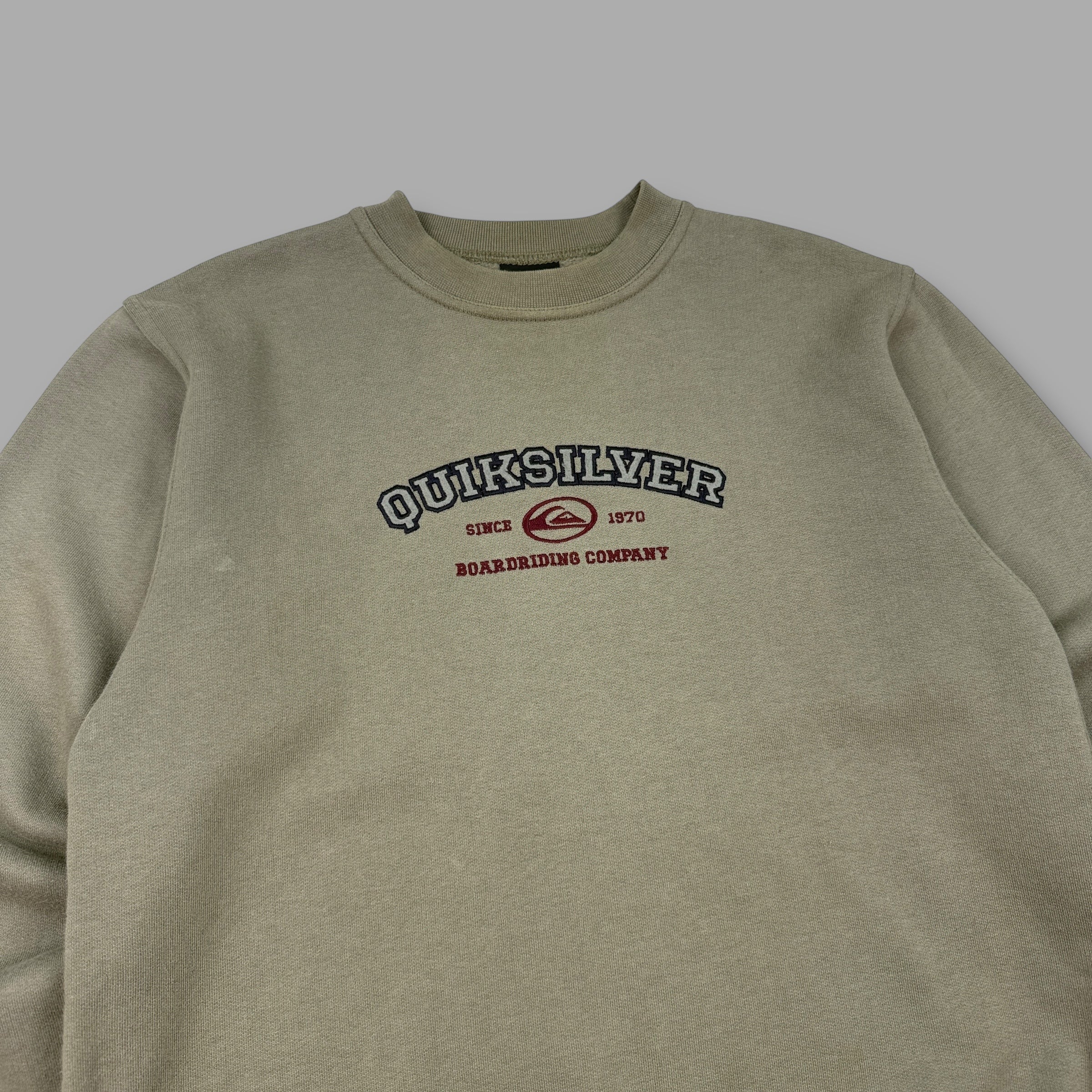 Quiksilver 2000's spellout embrodiered pullover sweatshirt (XS)