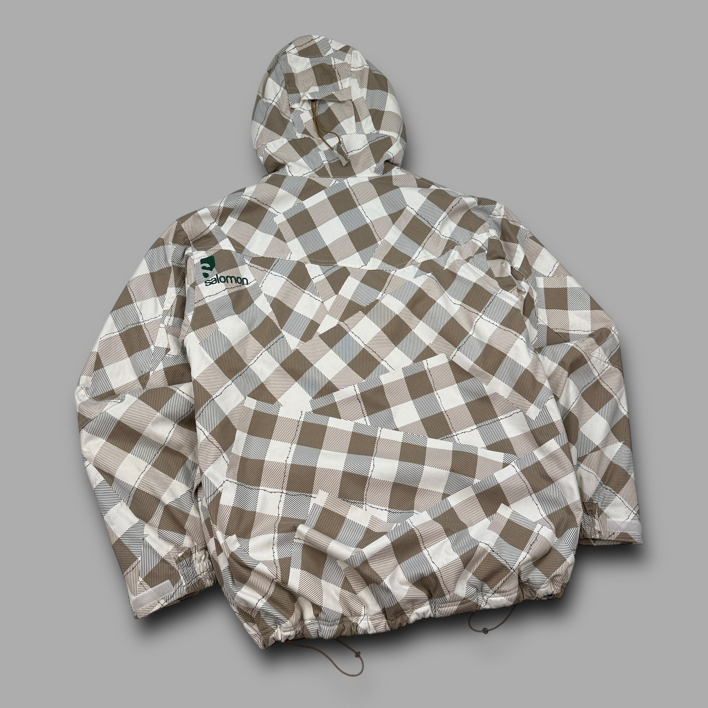 Salomon 2009 technical vented plaid clima-pro softshell ski jacket (L)