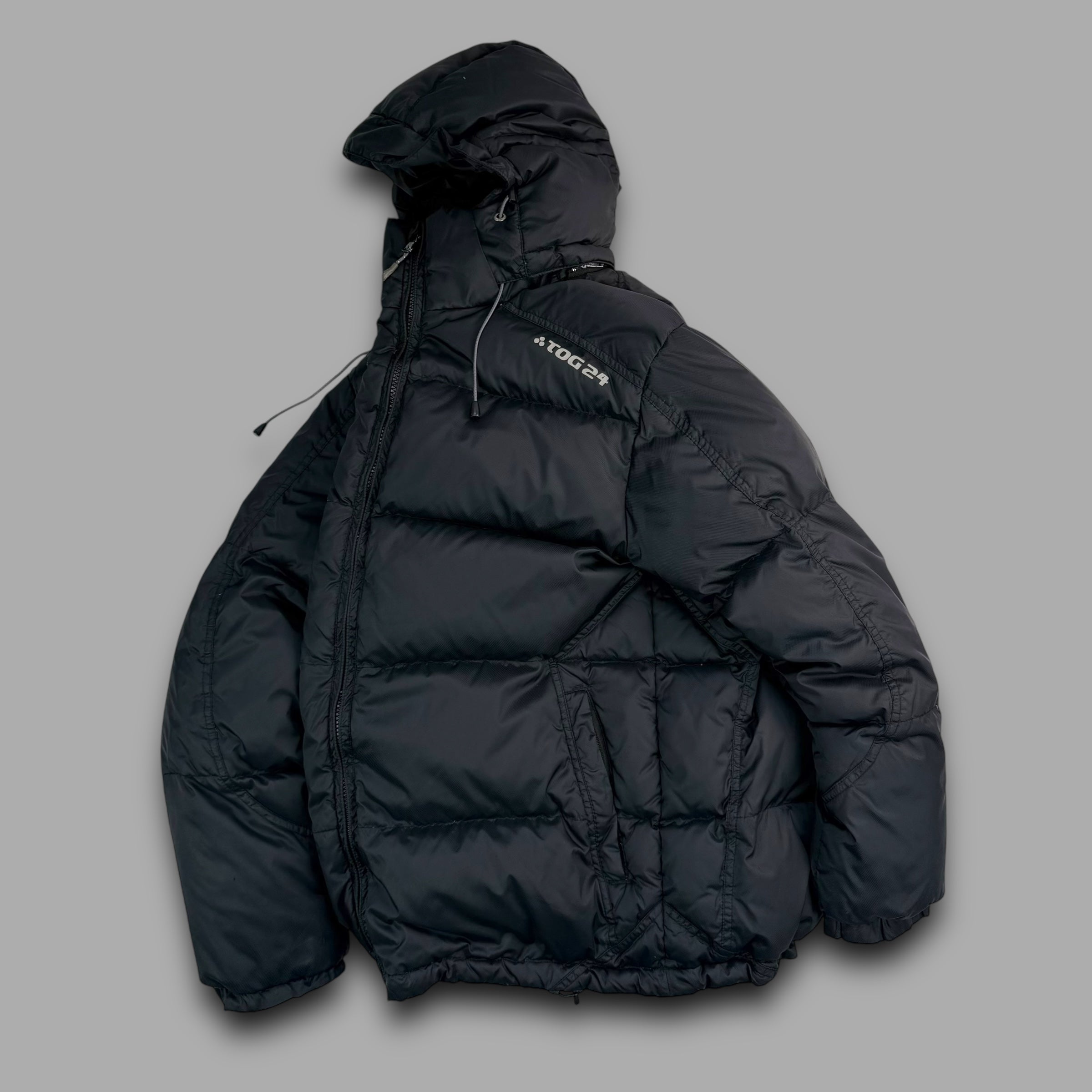 Tog24 2000's technical paneled downfilled puffer jacket (S)