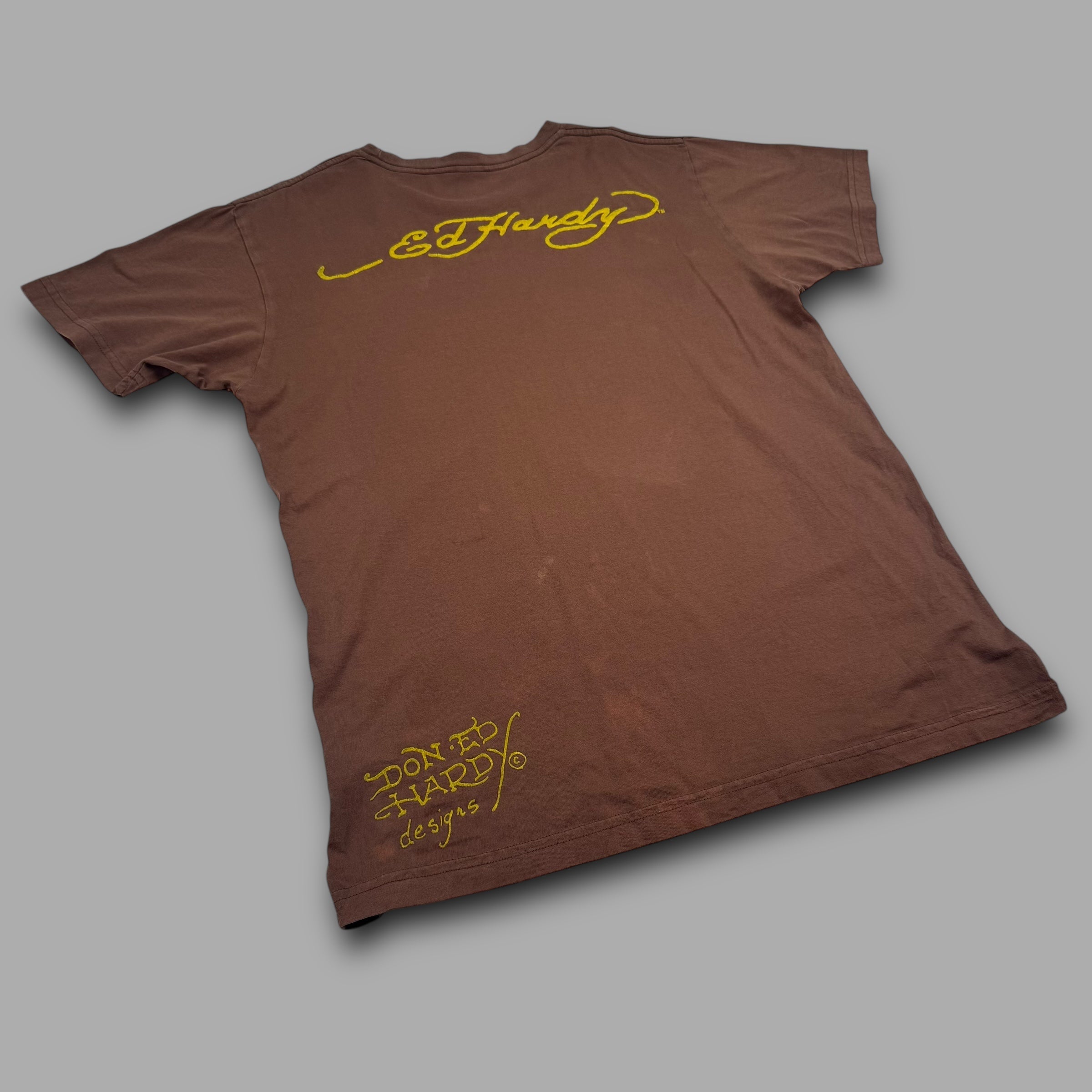 Ed hardy 2000's graphic spellout tee (M)