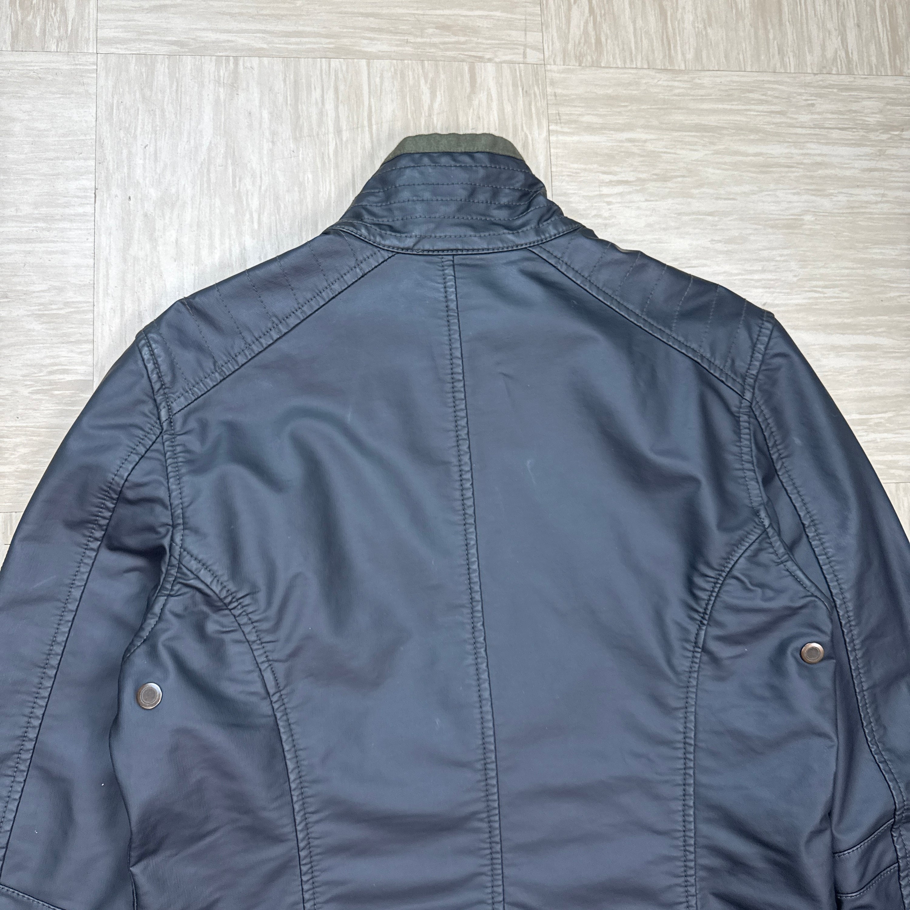Belstaff 1990's technical leather pre v racer biker jacket (S)