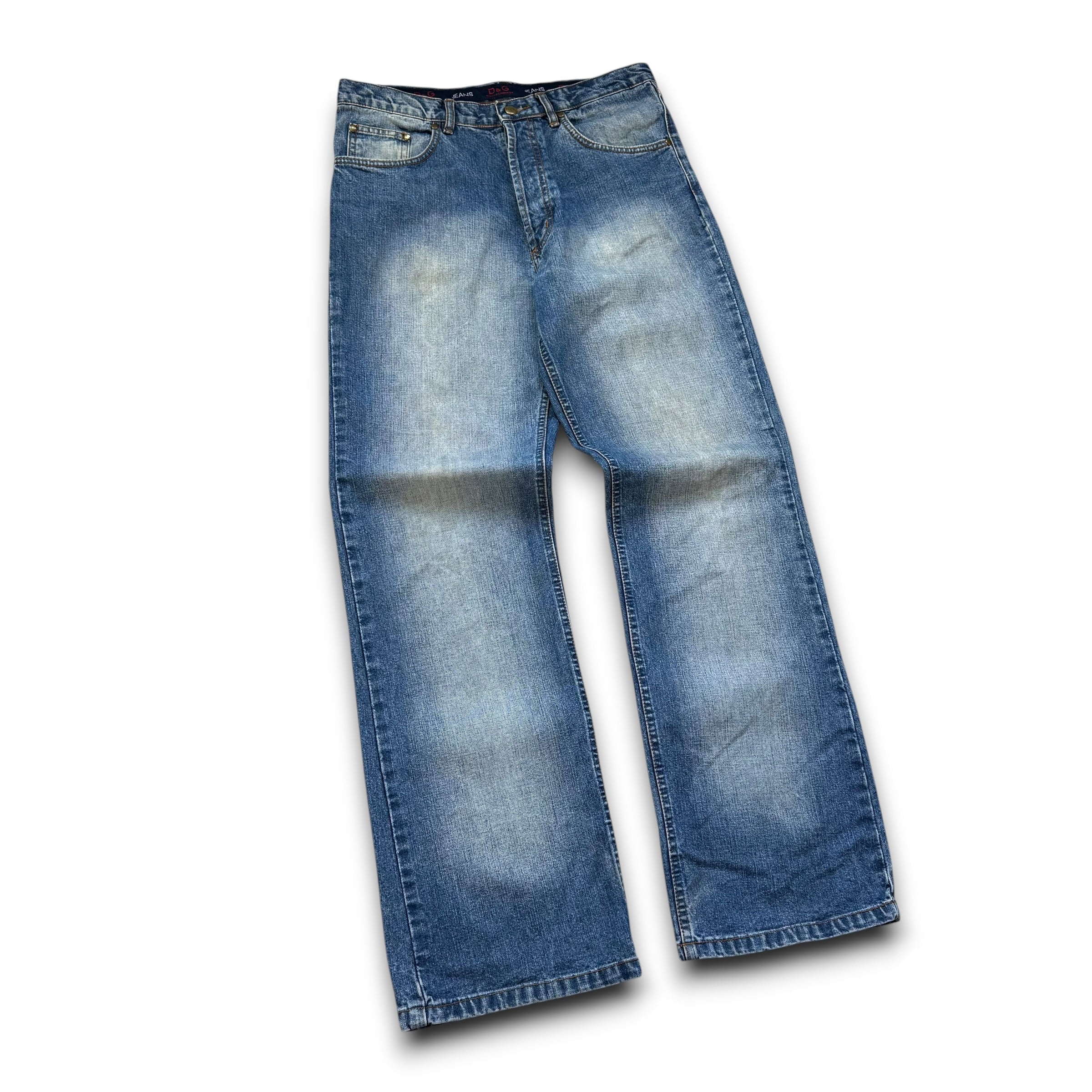 Dolce and gabanna 1990's relaxed baggy straight leg denim jeans (M)