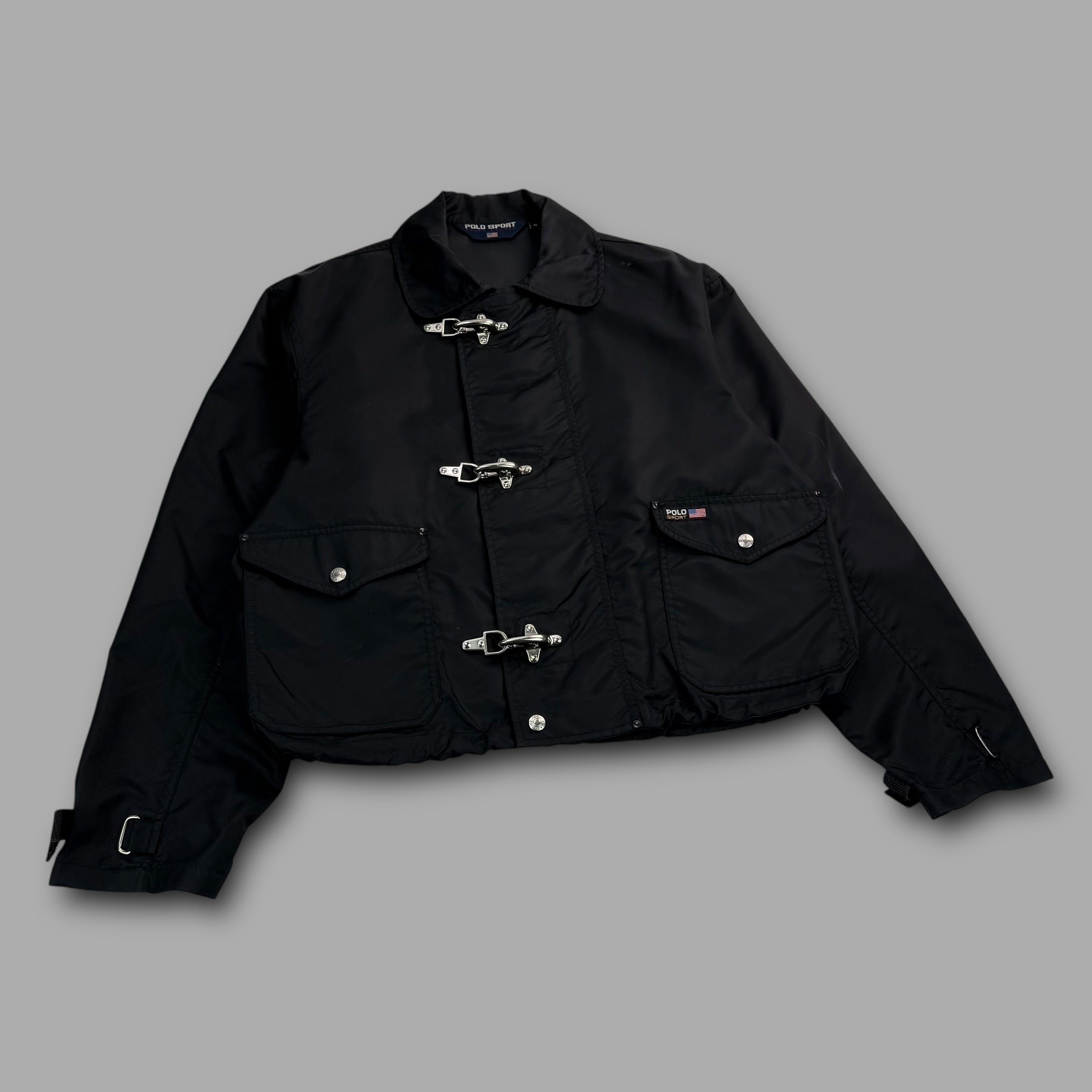 Polo sport 1990's technical nylon fireman clasp jacket (M