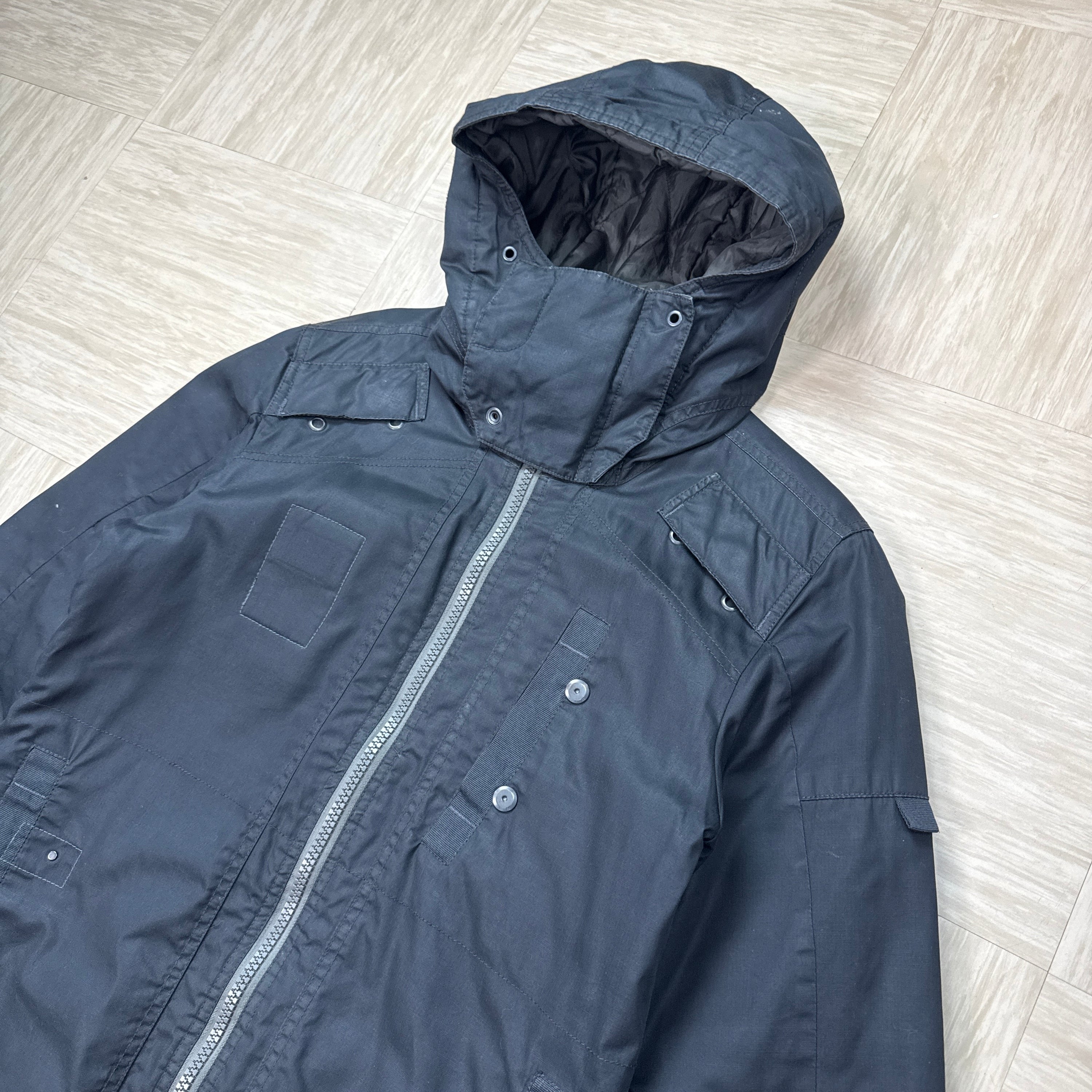 Gstar RAW 2000's technical full zip balaclava style cargo jacket (M)