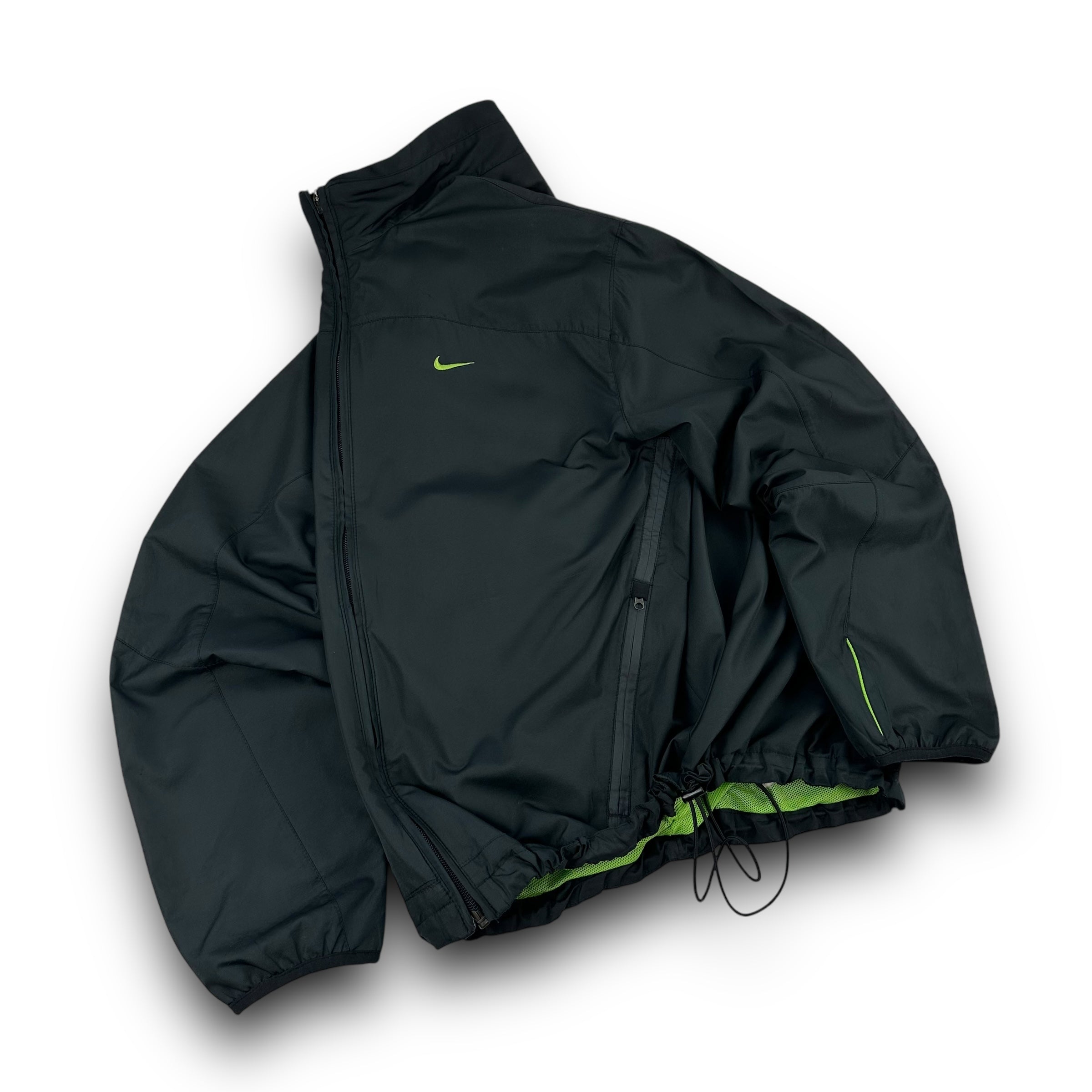 Nike shox 2000's technical neon paneled track jacket (S-M)