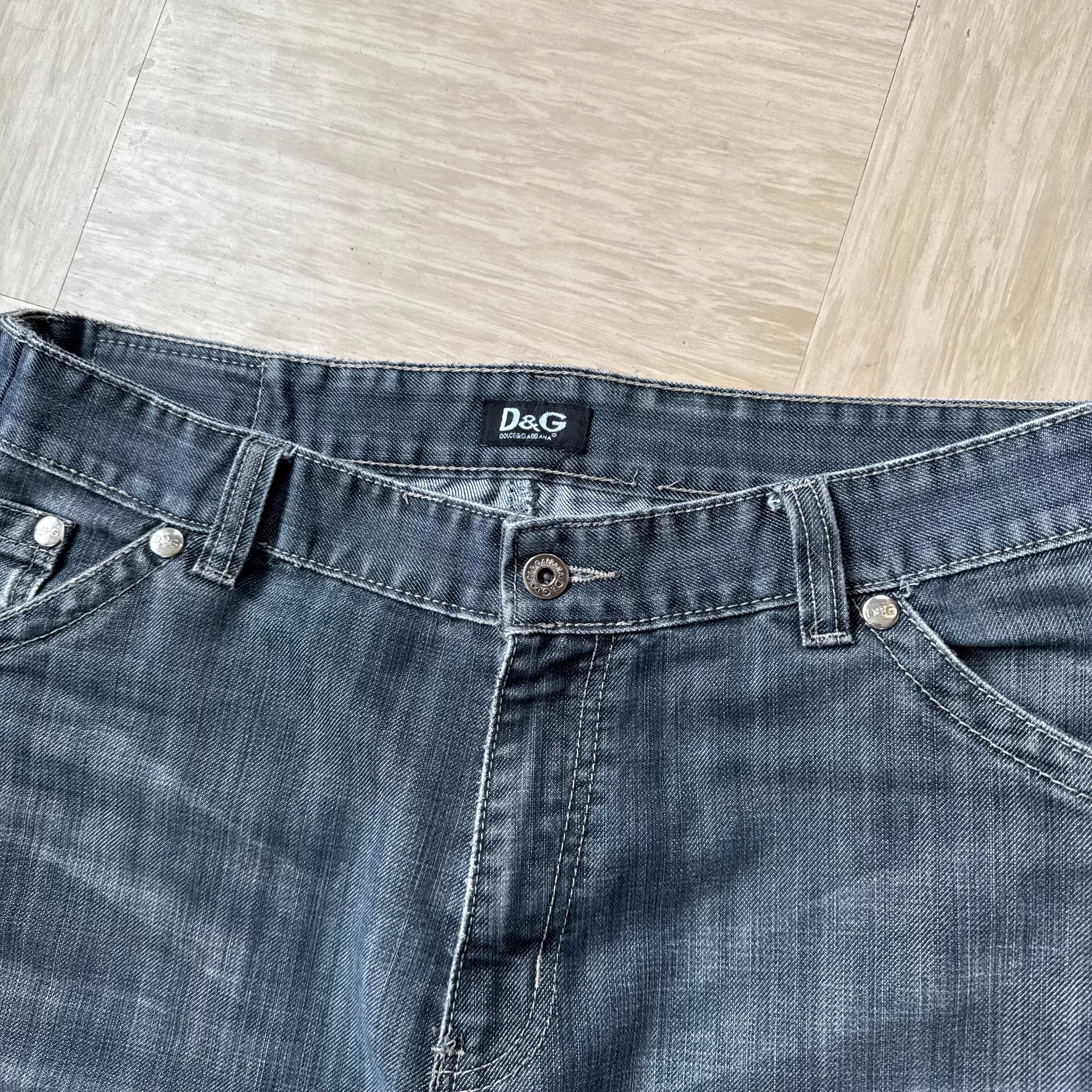 Dolce and gabbana 2000's grey denim bootcut jeans (S)
