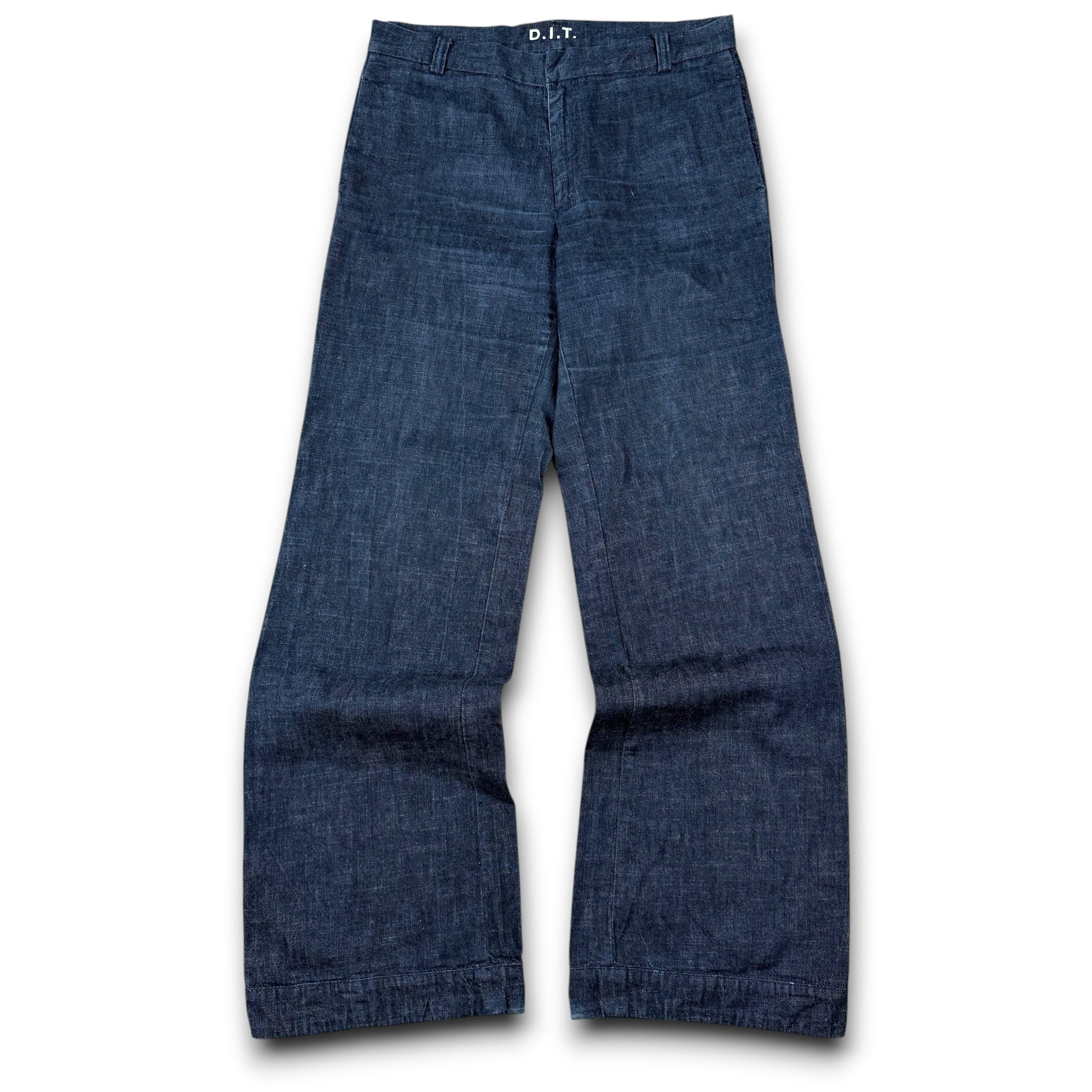 Diesel indigo tech 2000's relaxed baggy wide leg denim jeans (S-M)
