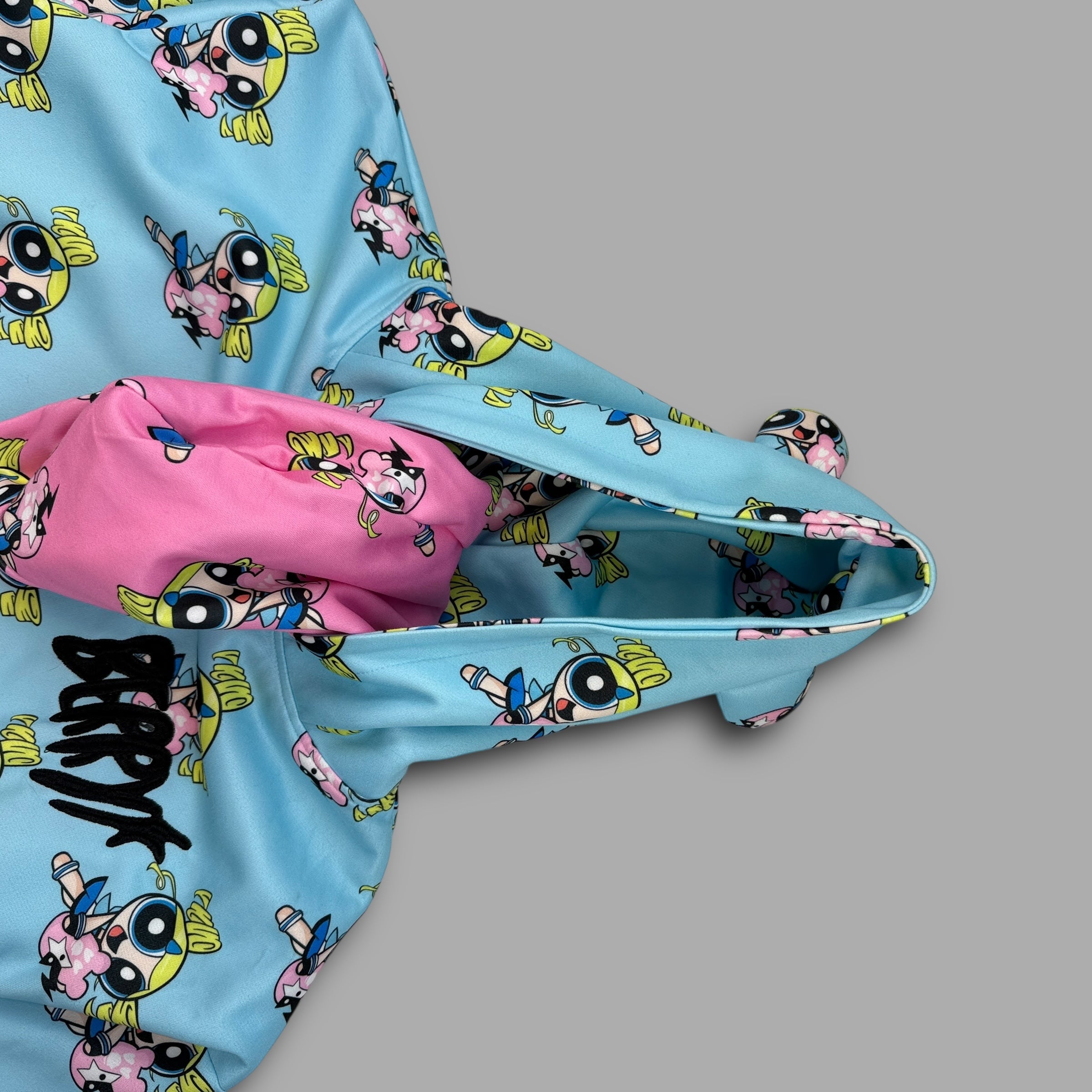 Berry's Japan full-zip monogram power puff girls hoodie (L)