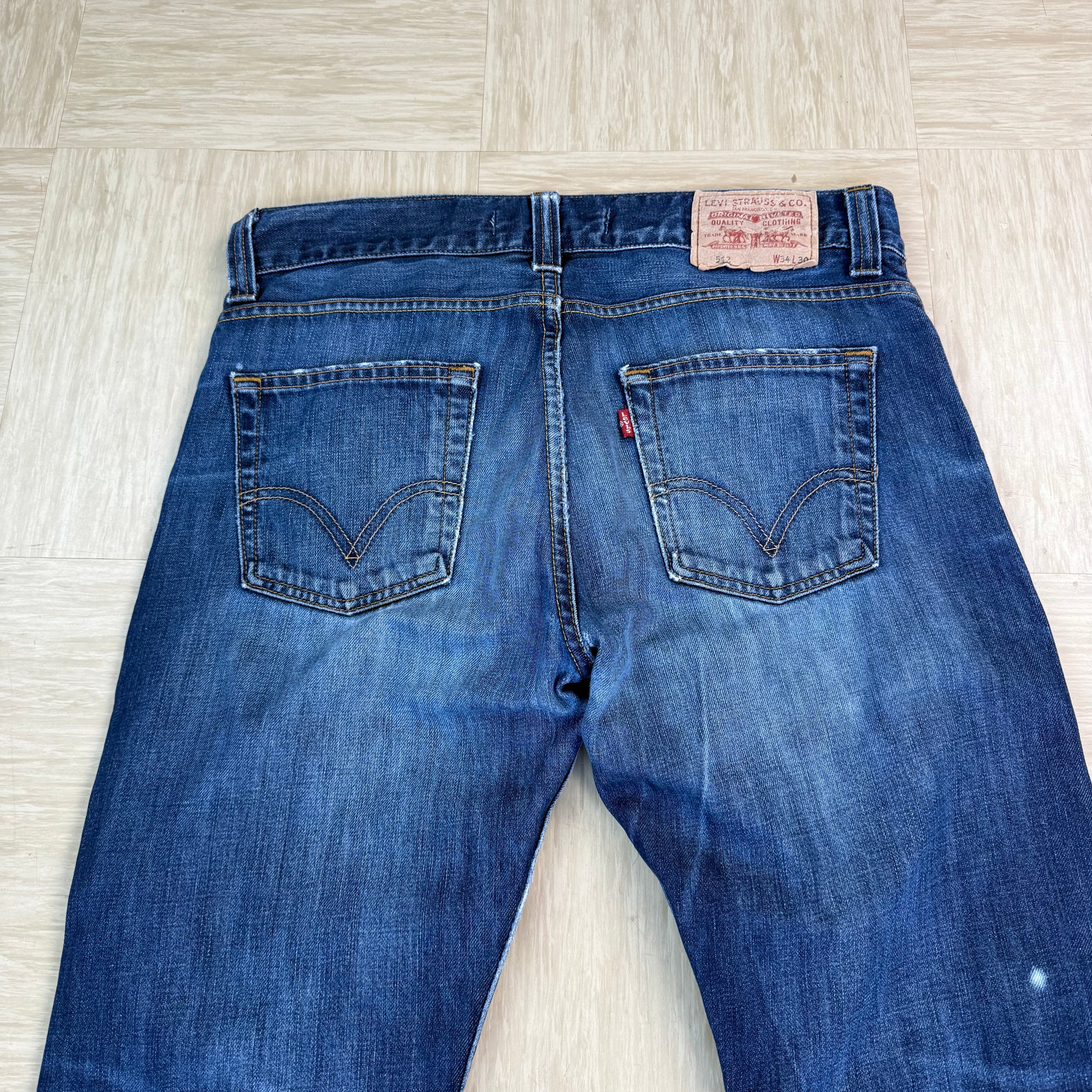 Levi's 512 2000's distressed denim bootcut jeans (S)