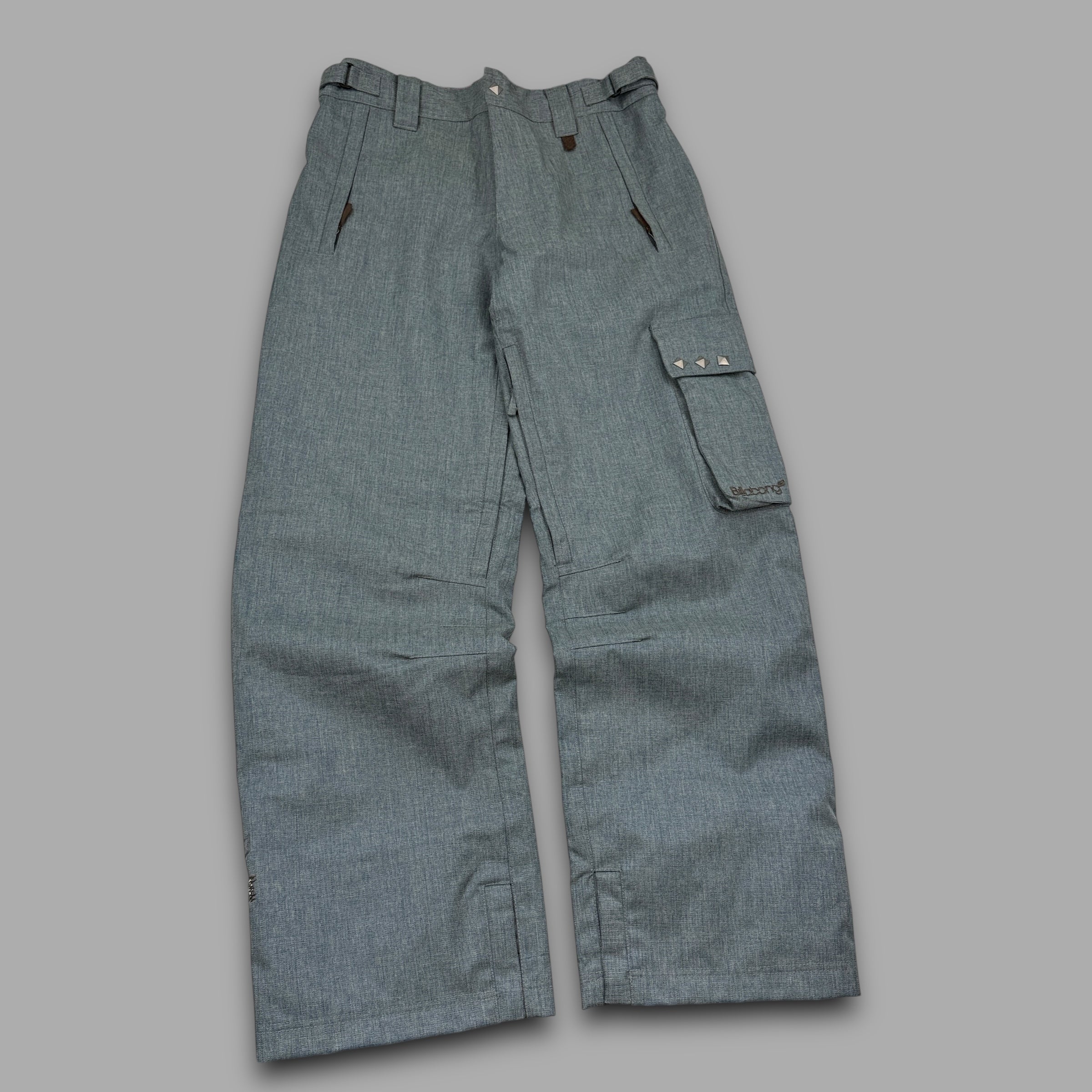 Billabong 2000's technical vented denim style baggy ski sallopettes (M)