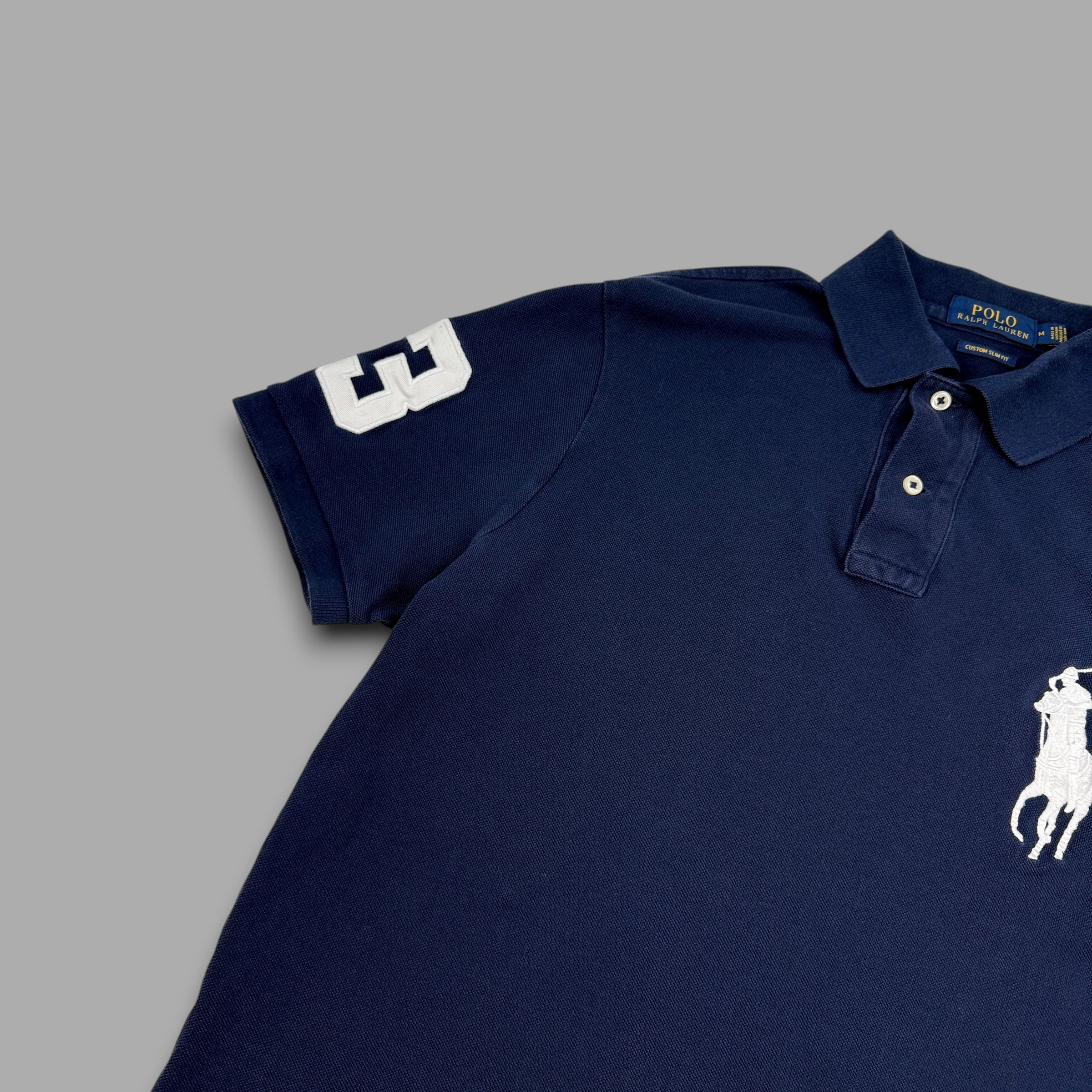 Ralph Lauren 2000's embroidered big pony polo shirt (M)