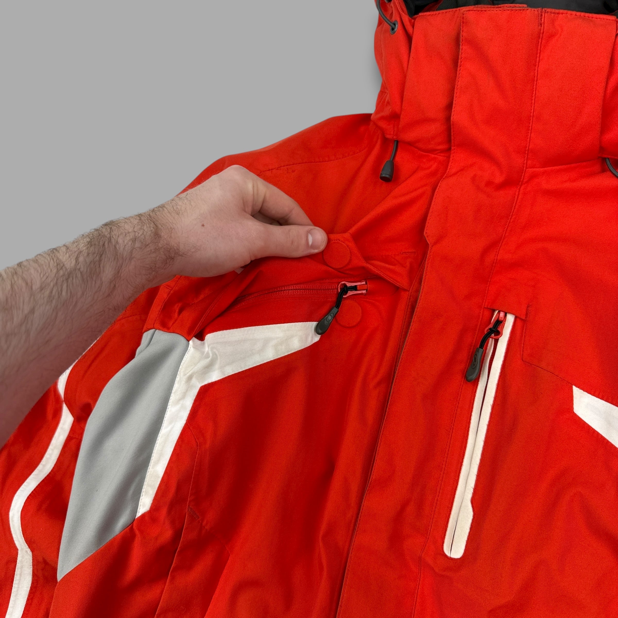 Salomon 2007 technical multi-pocket recco clima-pro storm ski jacket (M)