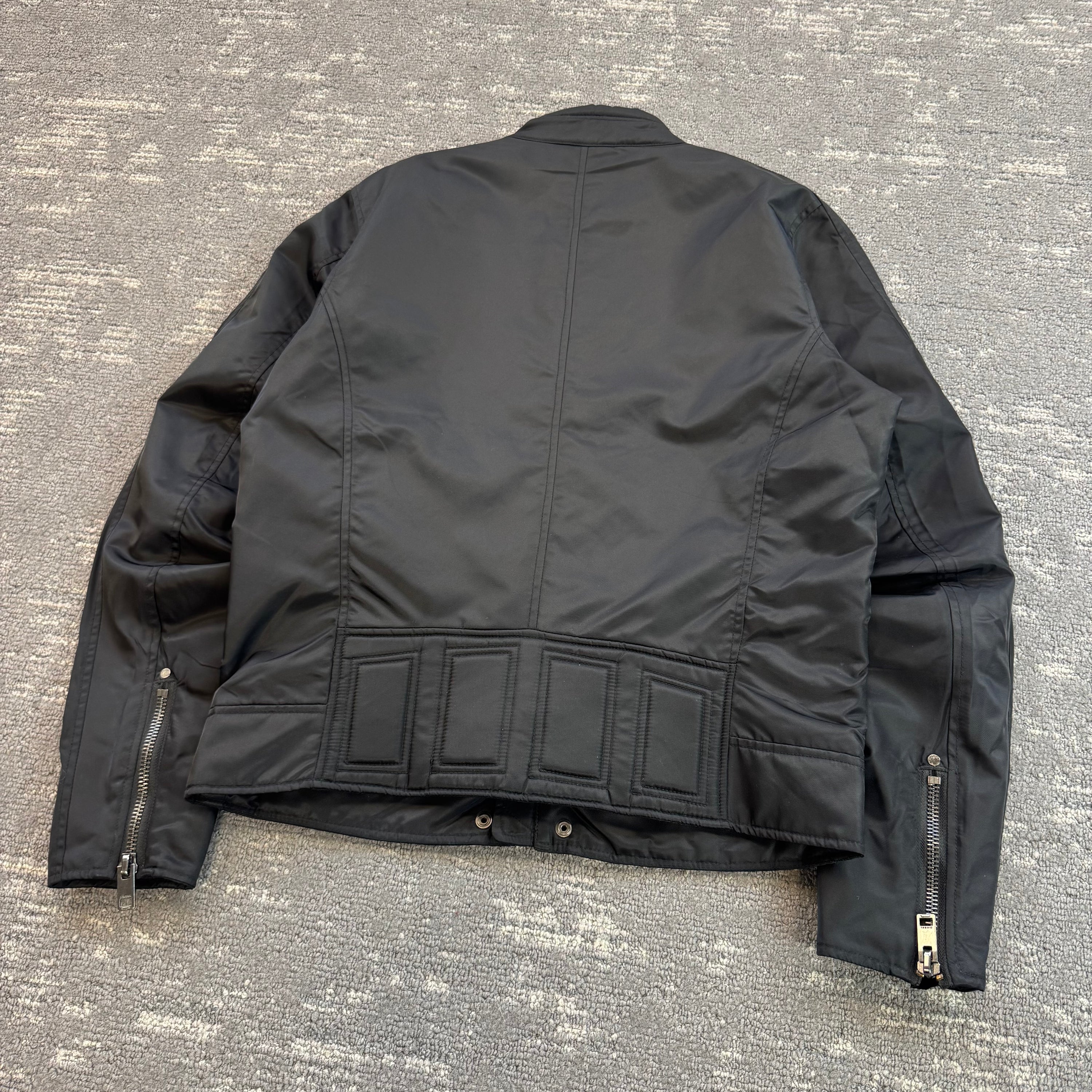 Diesel 2000's technical nylon fitted biker jacket (L)