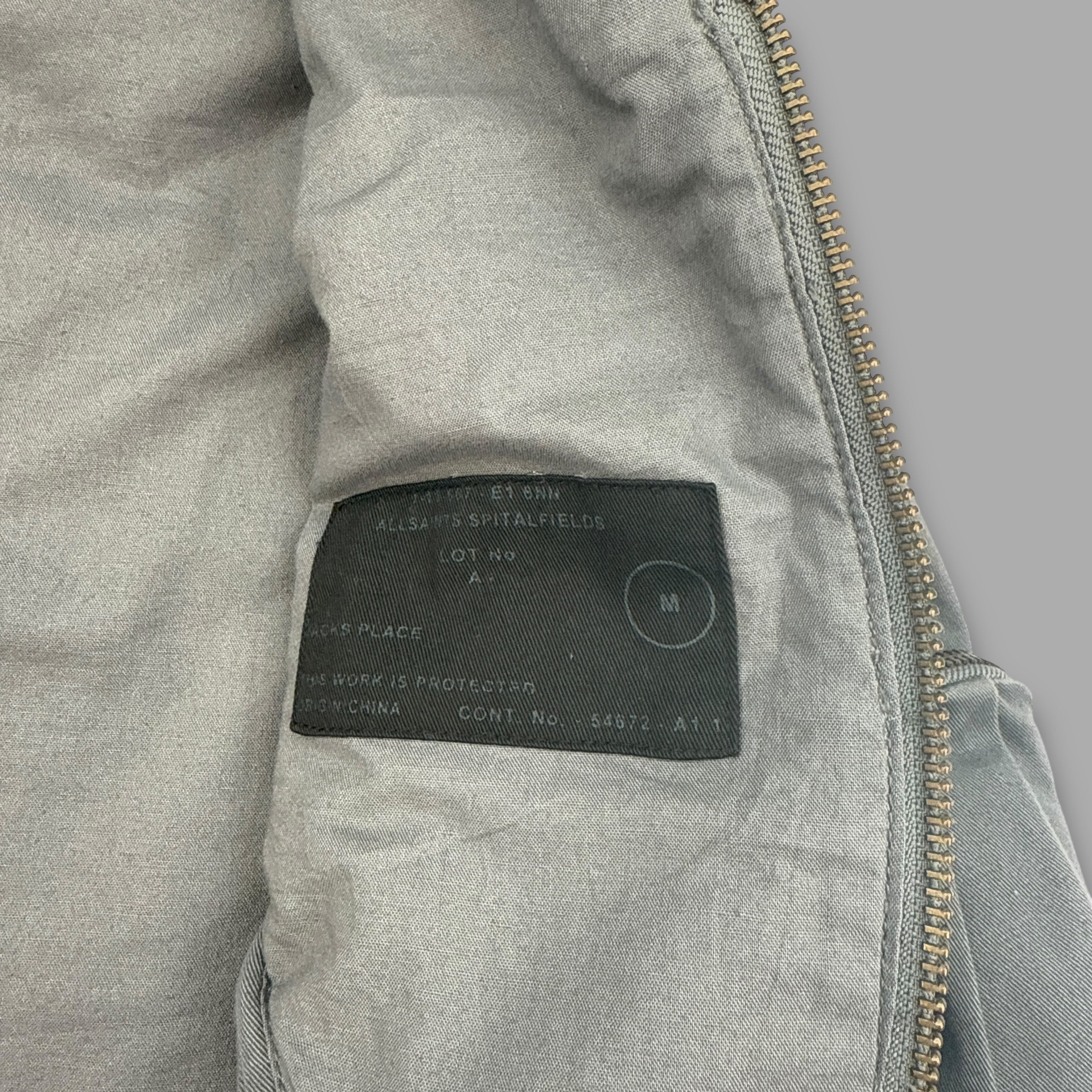All saints 2000's technical multi-pocket zip-up cobra parka jacket (M)