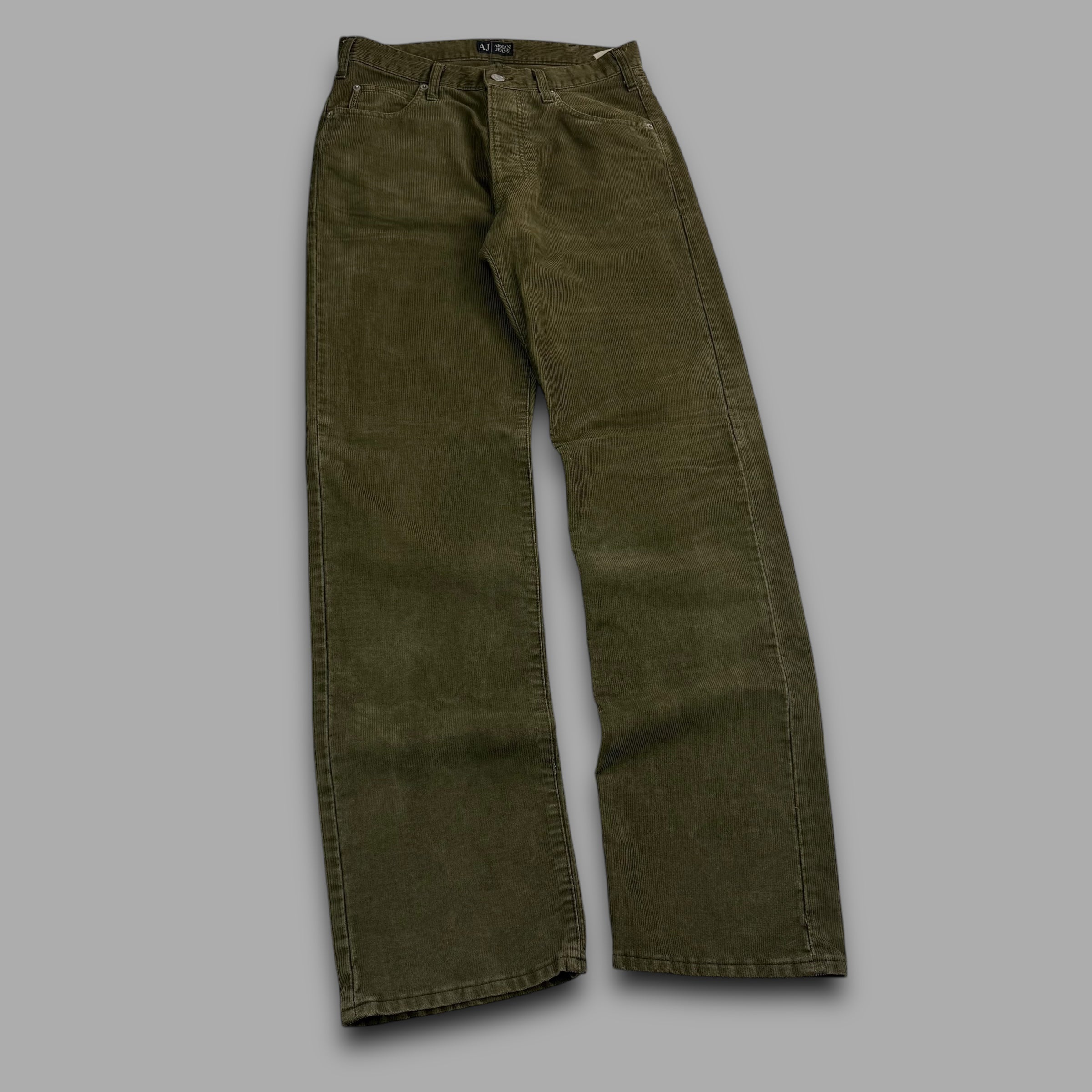 Armani jeans 2000's made in Italy straight leg corduroy trousers (M-L)