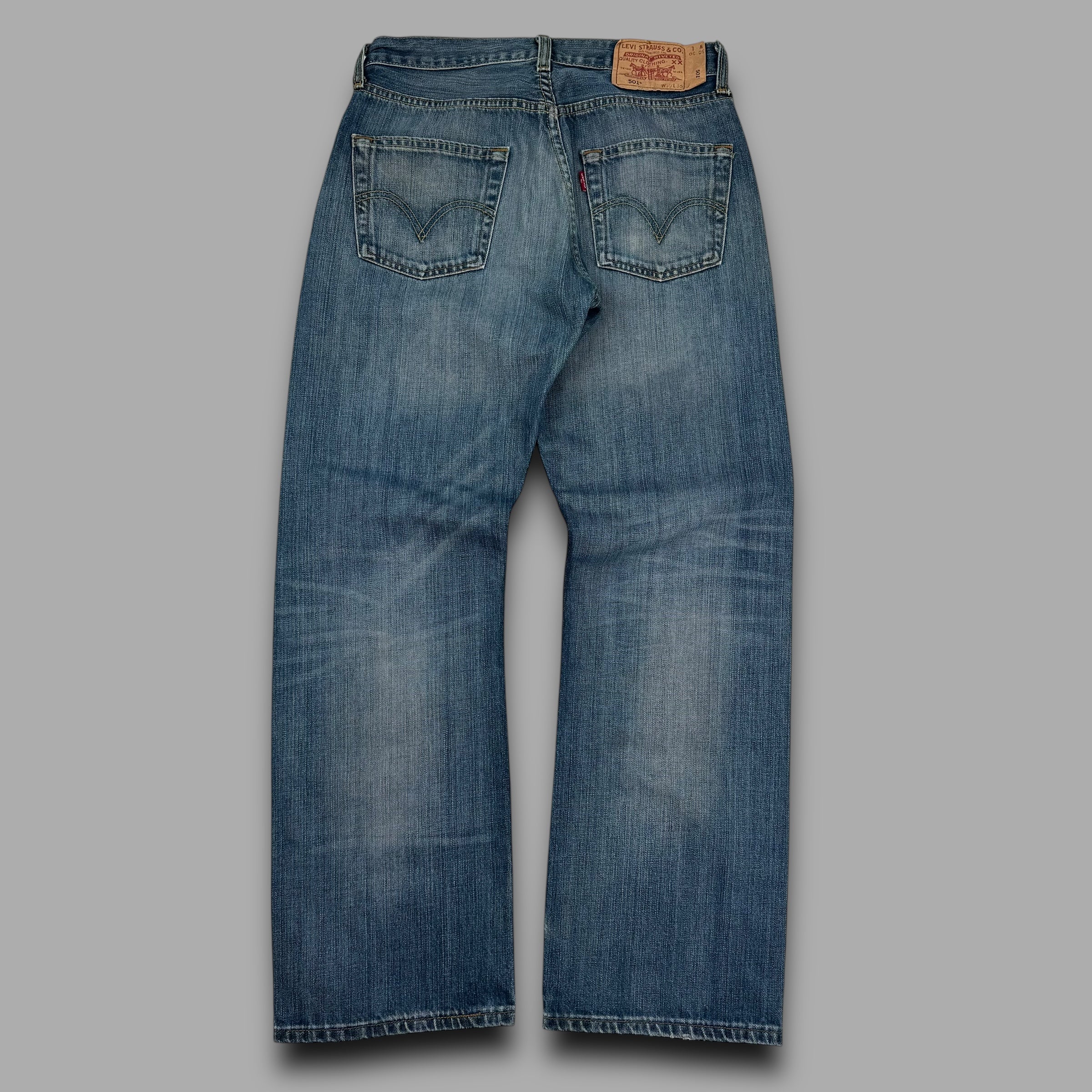 Levi 501 relaxed straight fit denim jeans (S)