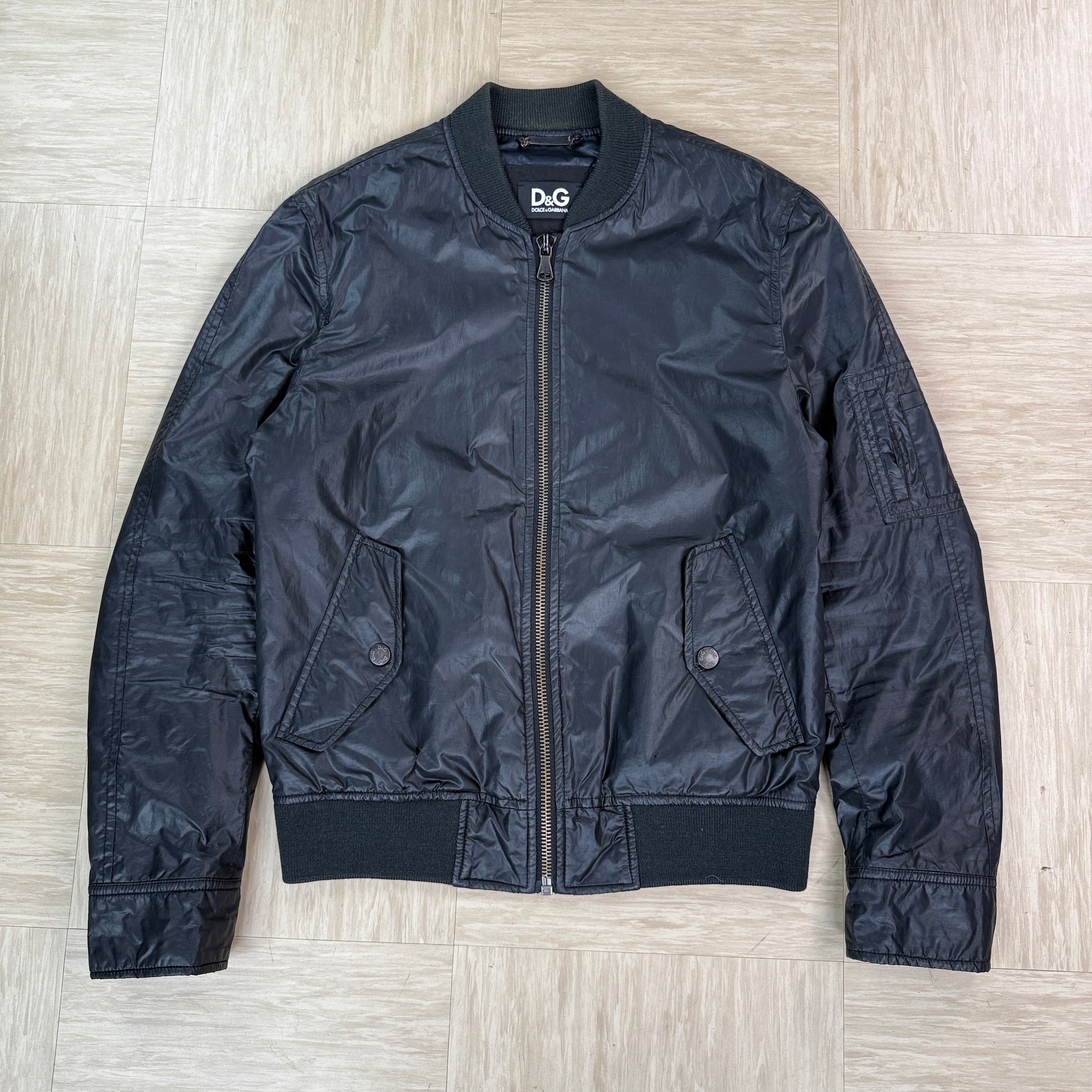 Dolce & gabbana 2000's zip up shimmer bomber jacket (S)