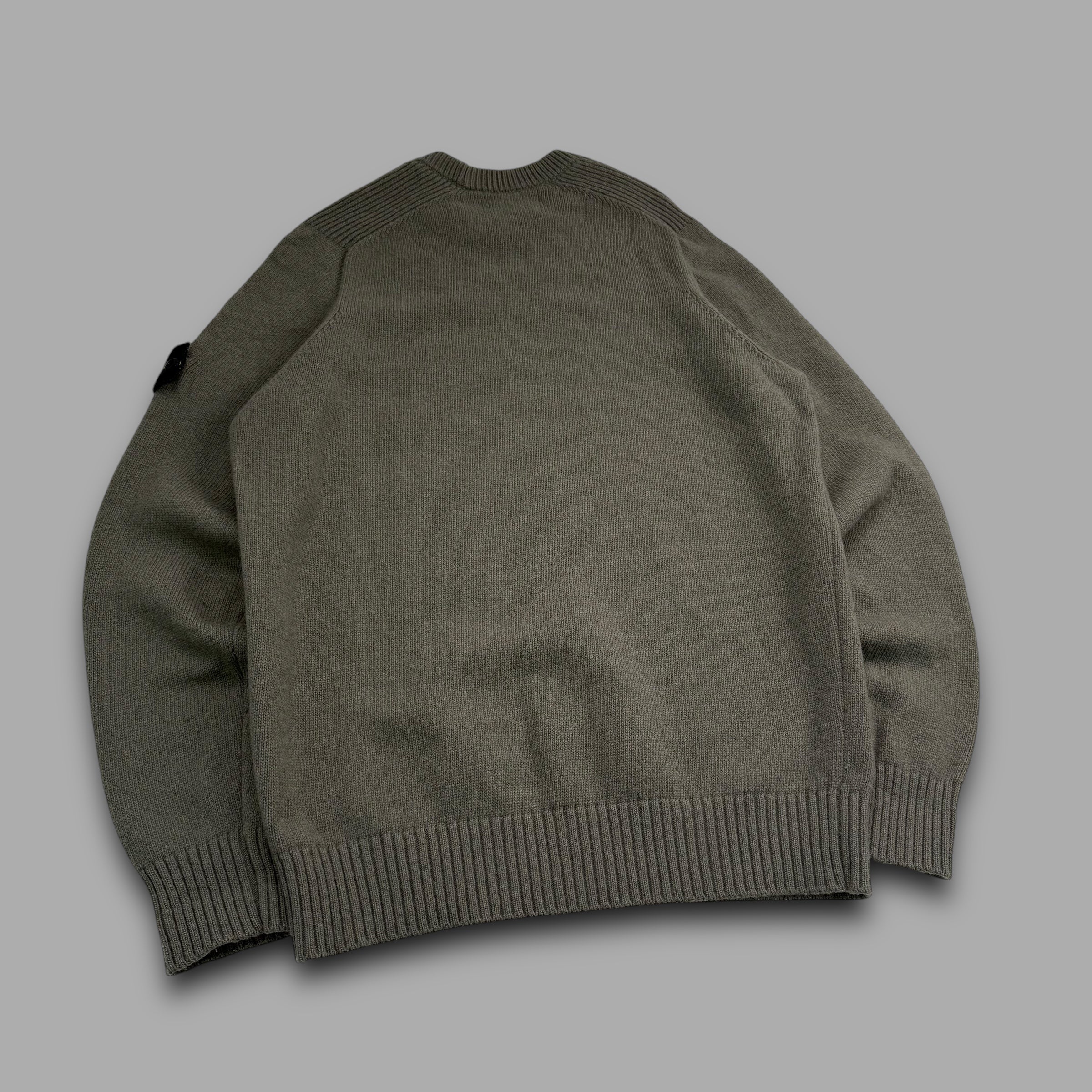 Stone island wool knit pullover sweatshirt (M)