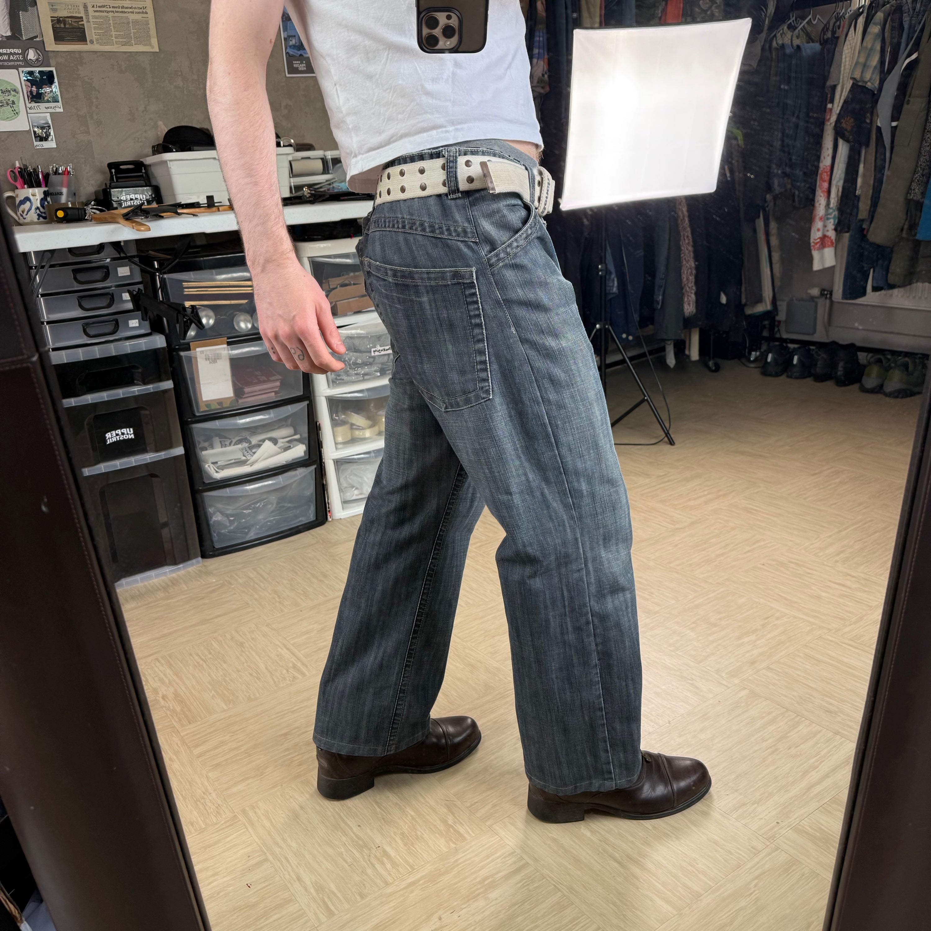 Dolce and gabbana 2000's grey denim bootcut jeans (S)