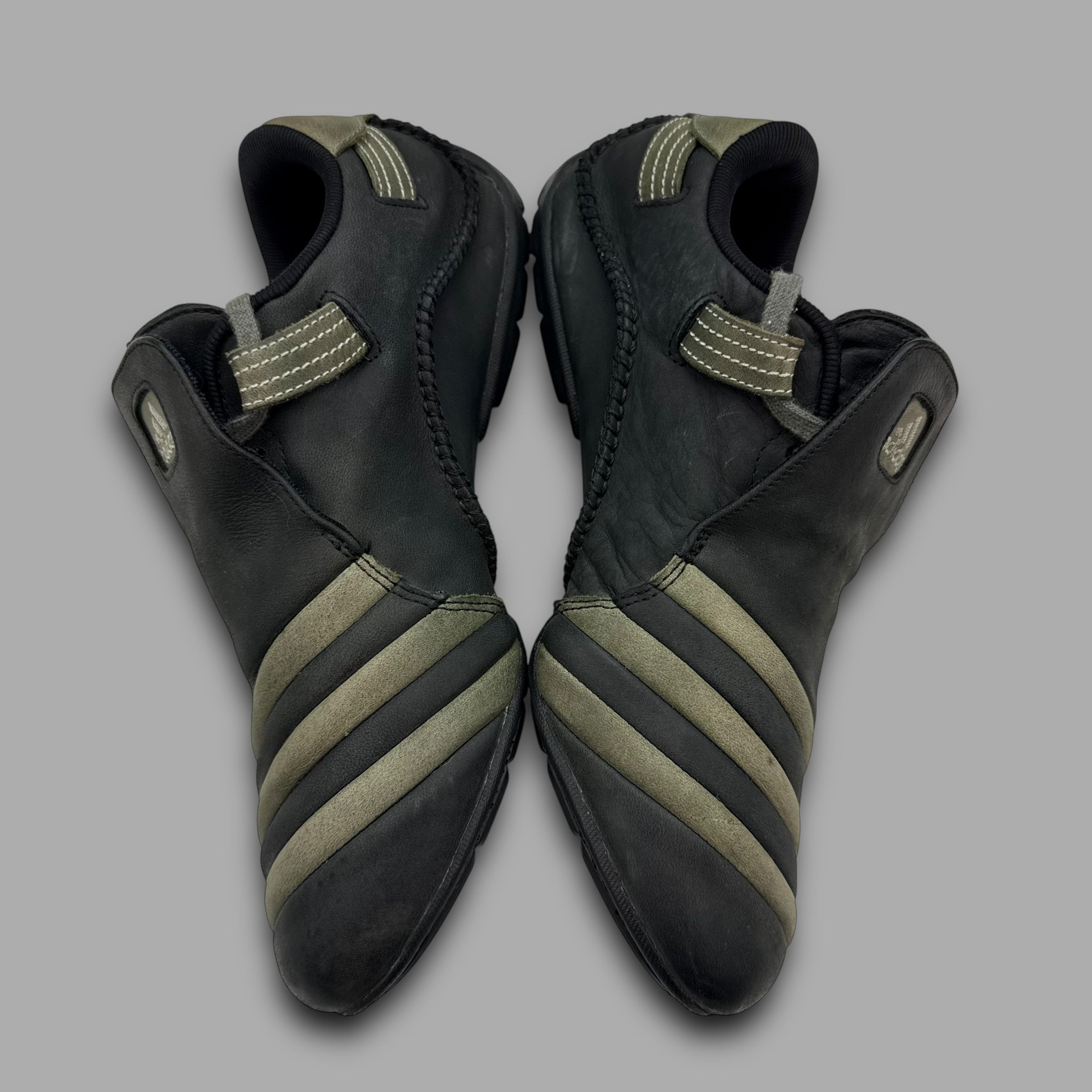 Adidas mactelo 2008 leather 'black' slip-on (UK7)