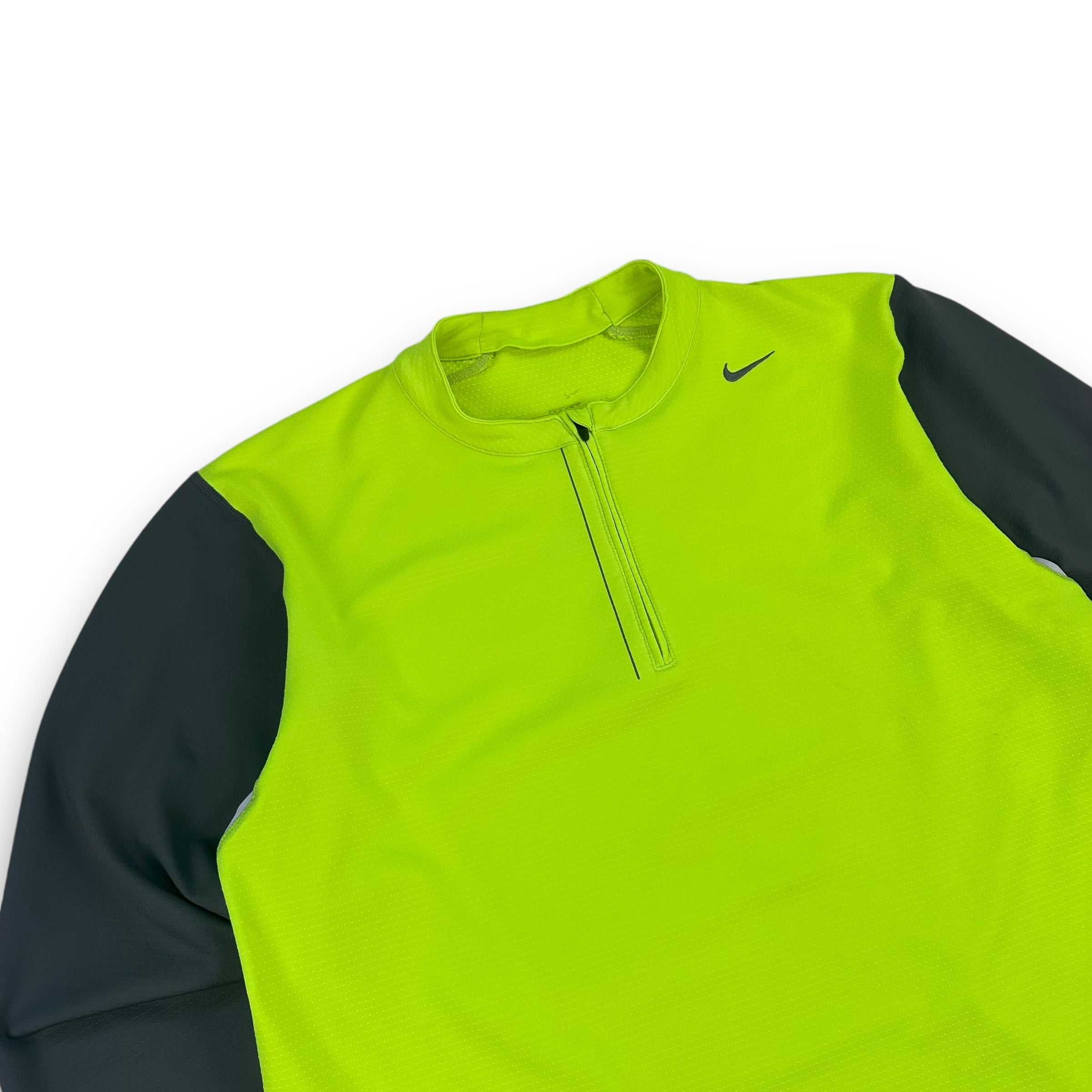 Nike sphere 2000's technical neon long sleeve polo tee (L)