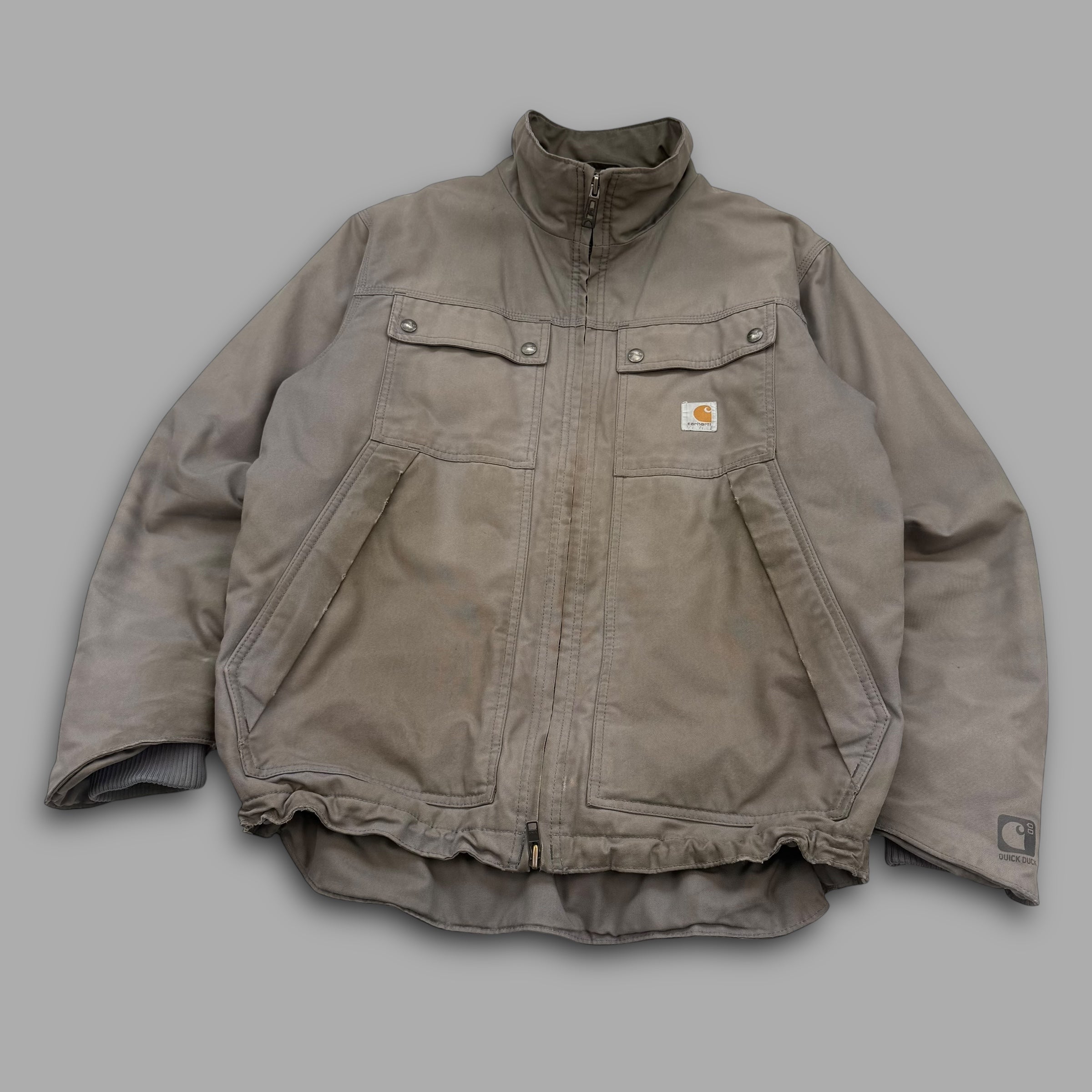 Carhartt 2000's multi-pocket quick duck workwear jacket (M-L)