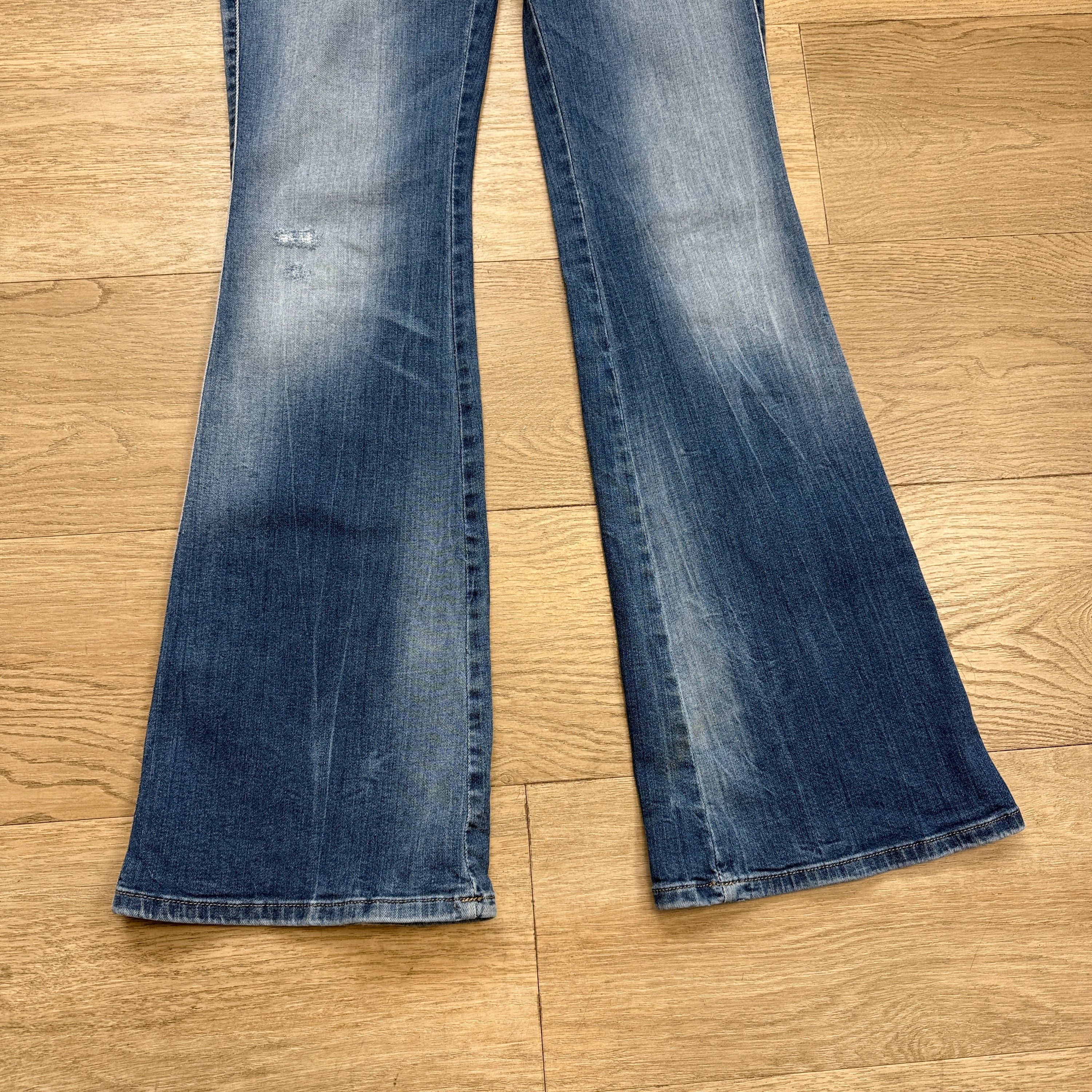Diesel 2000's slim bootcut stretch washed denim jeans (M) wms