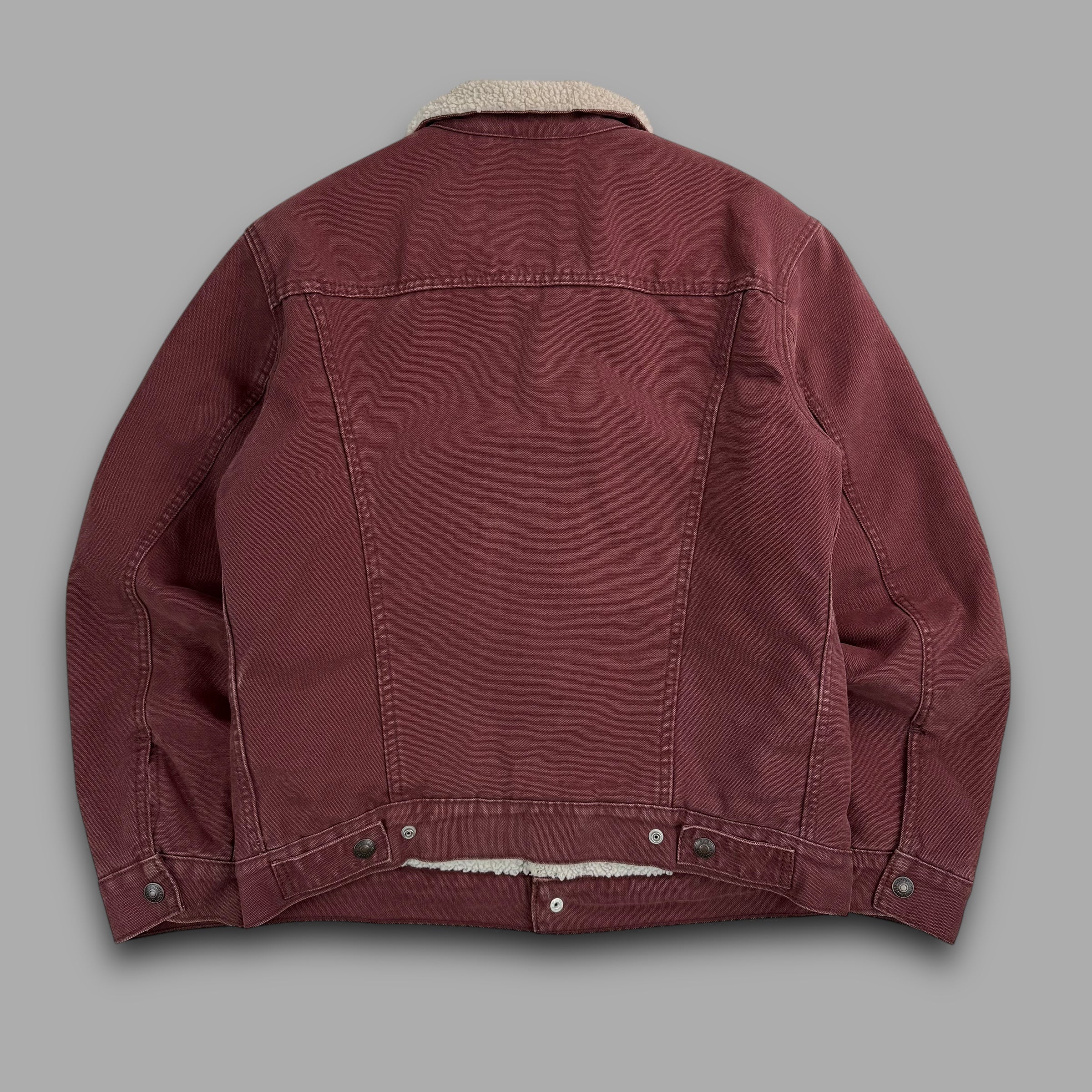 Levi's sherpa lined red denim jacket (S)