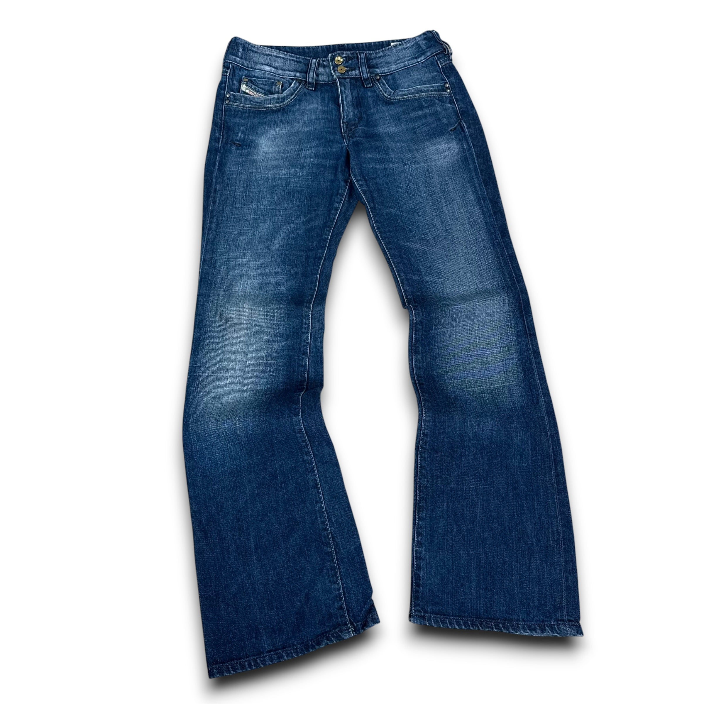 Diesel ronhar 2000's dark denim low waisted bootcut jeans (S)