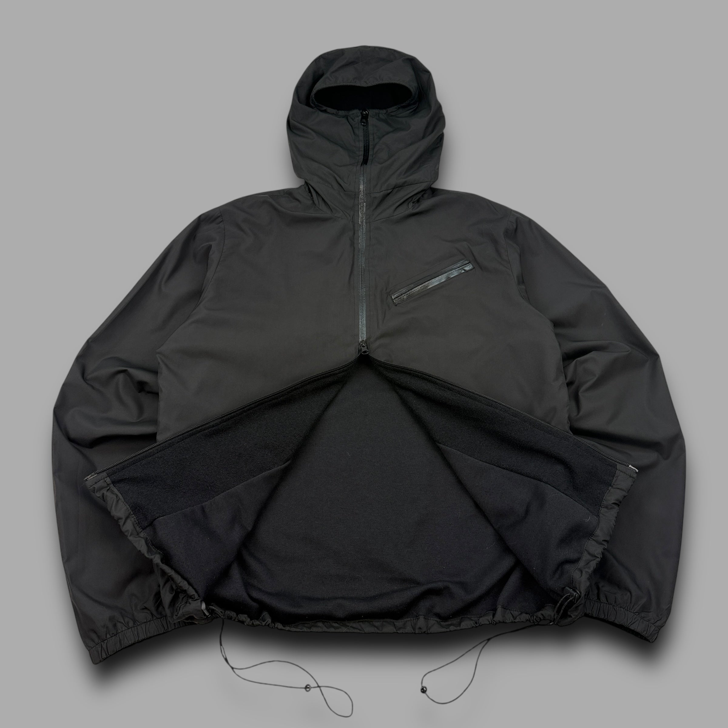 Yohji yamamoto 2007 technical full-zip softshell balaclava jacket (M-L)
