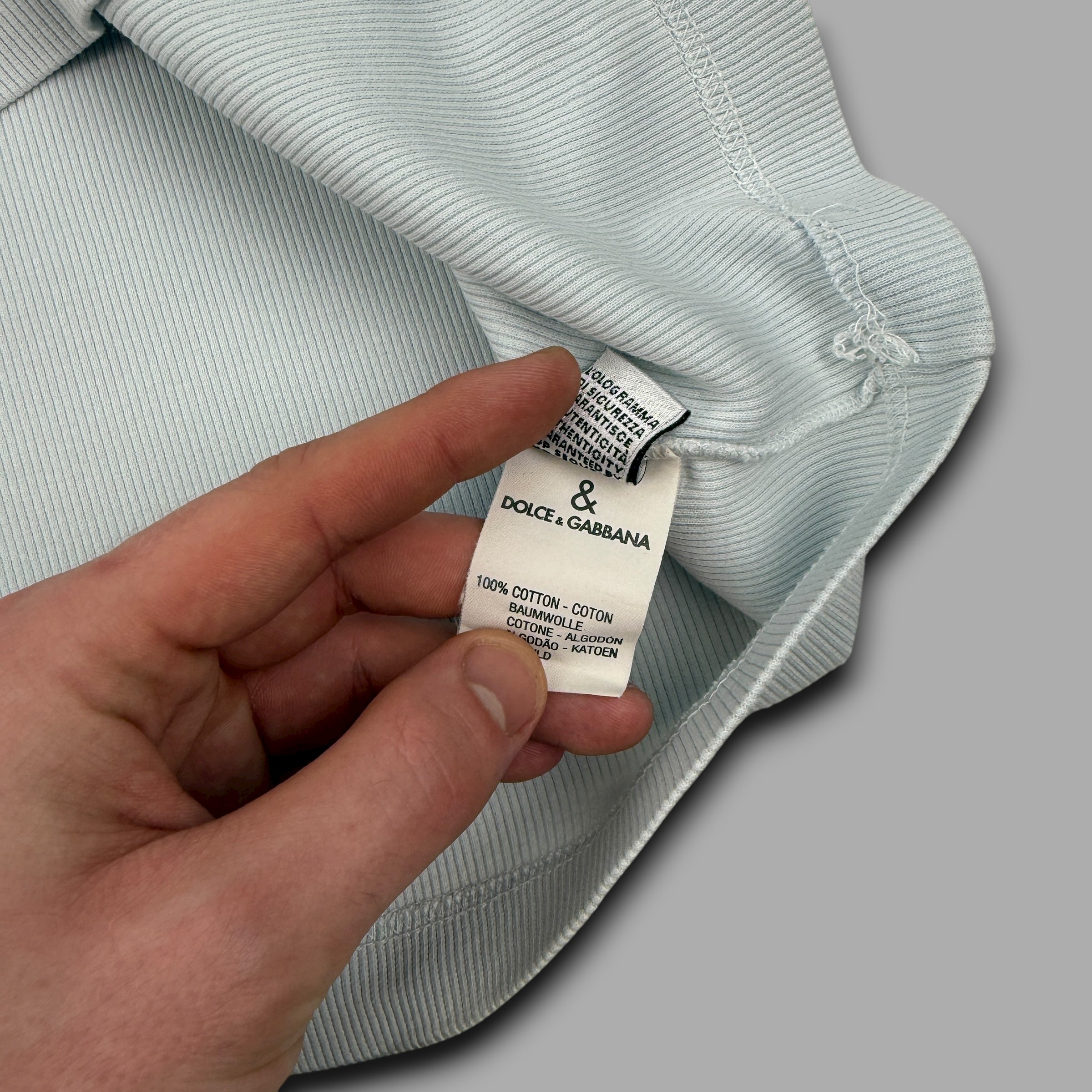 Dolce & gabanna 2000's pullover ribbed long sleeve tee (XL)