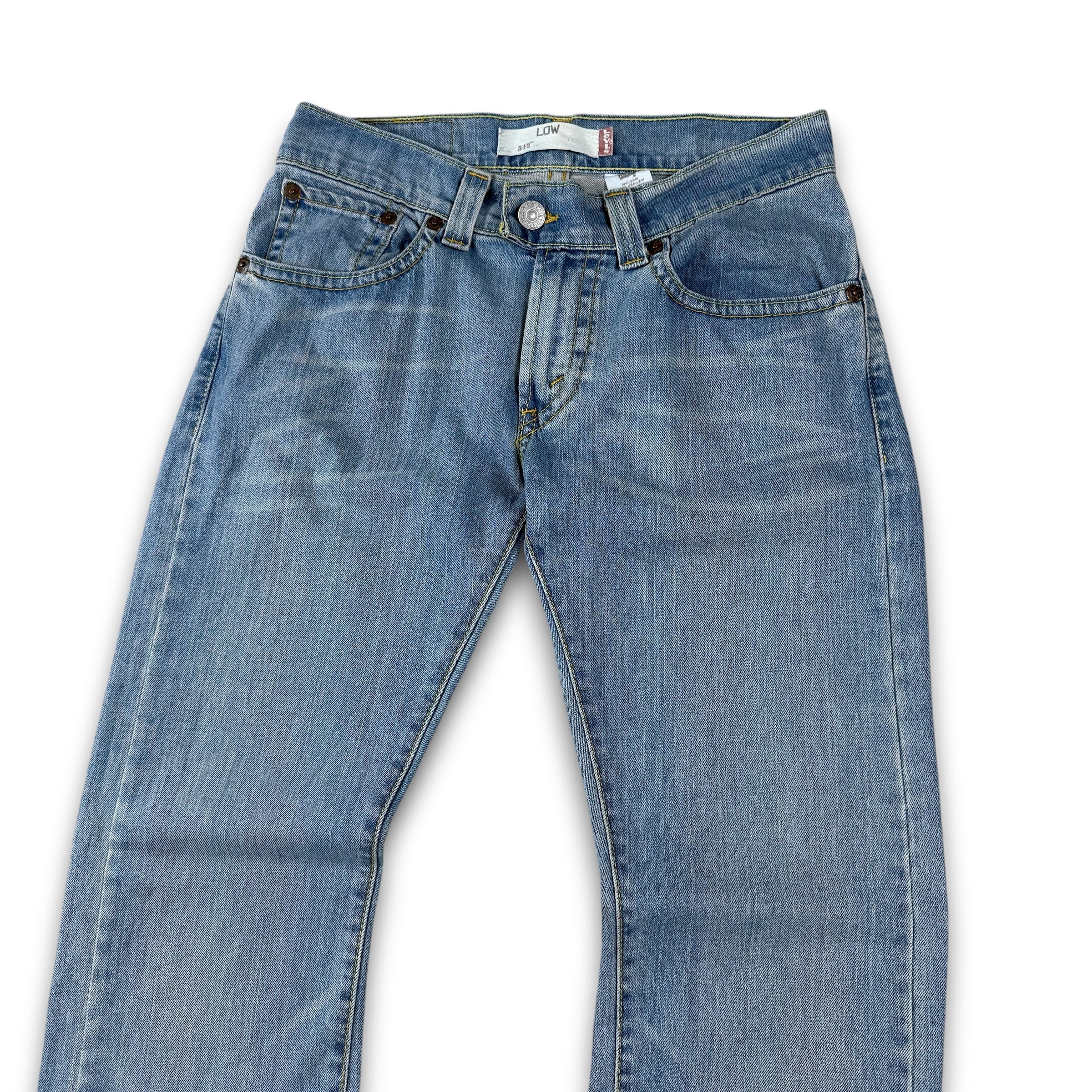 Levi's 542 2000's low waisted faded light denim flare jeans (S)