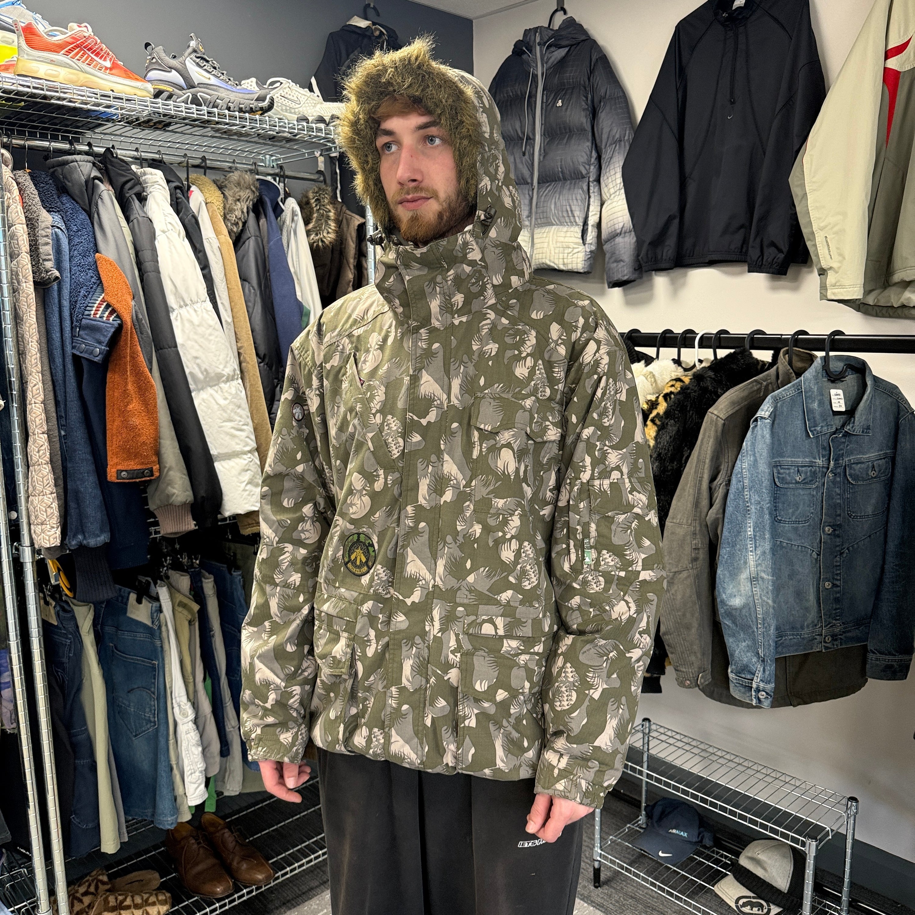 Quiksilver x Maharishi 2000's technical dpm camo ski jacket (XL)