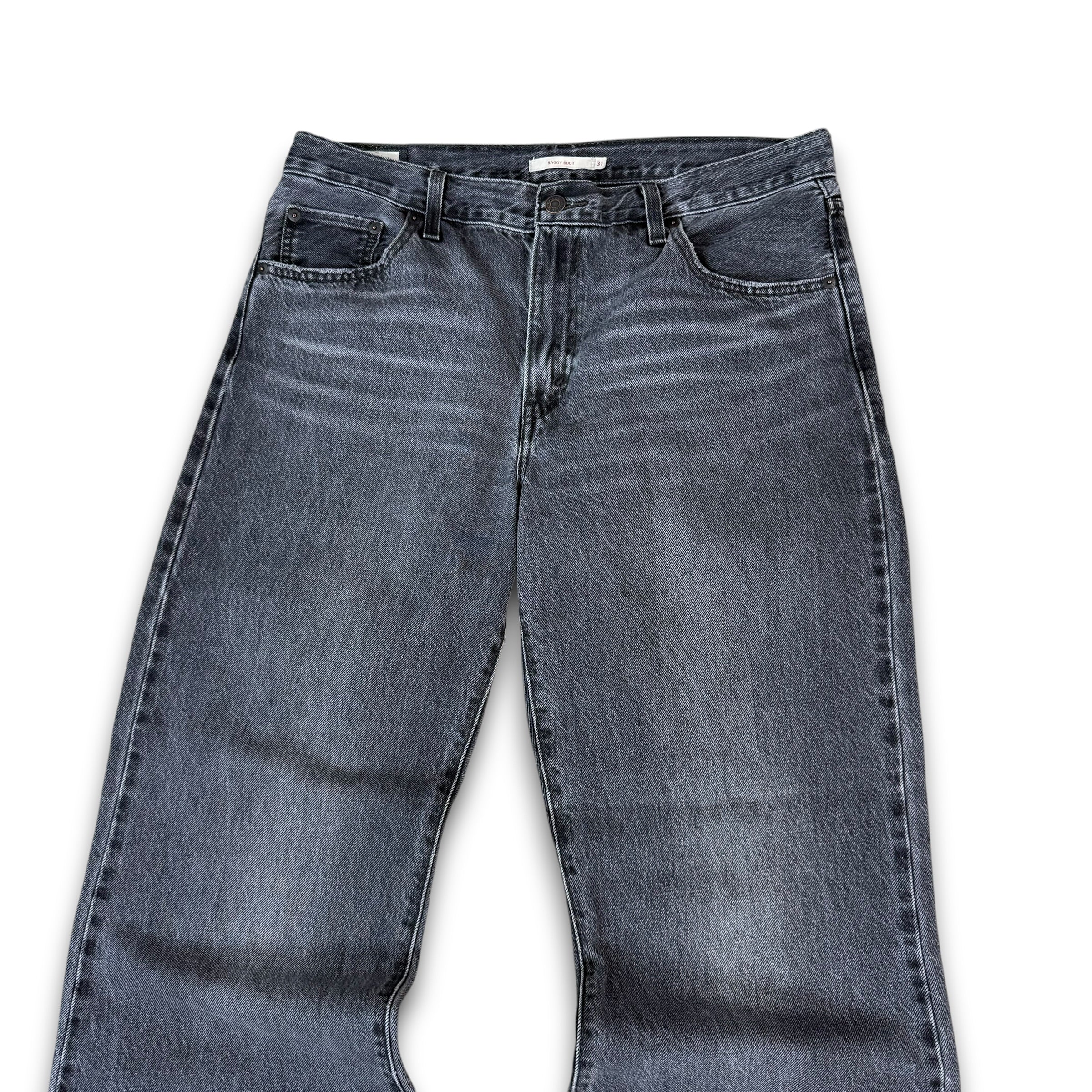 Levi's 2000's grey denim baggy bootcut jeans (M)