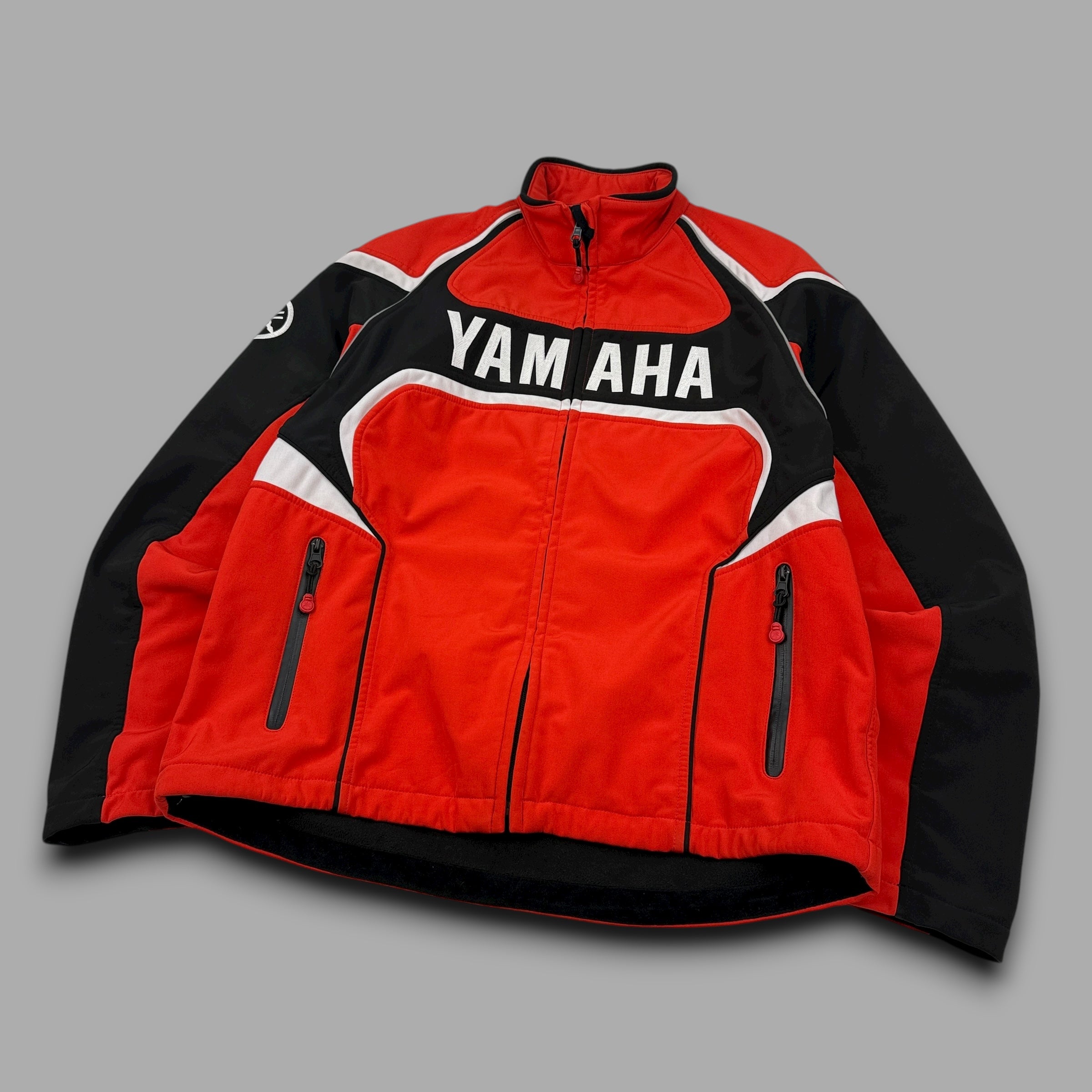Yamaha 2000's technical softshell embroidered spellout jacket (M)