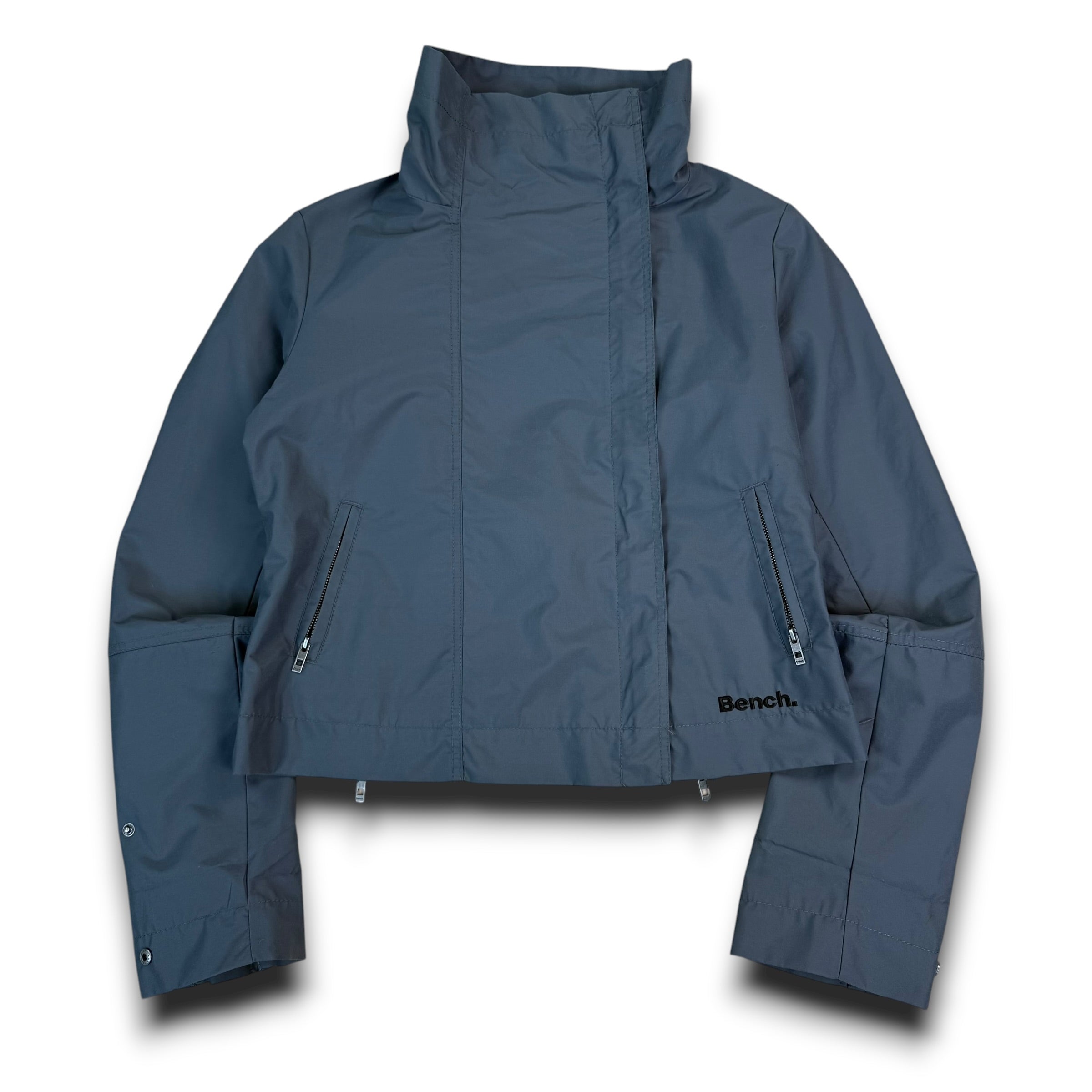 Bench 2000's technical nylon asymmetrical zip high collar jacket (S)