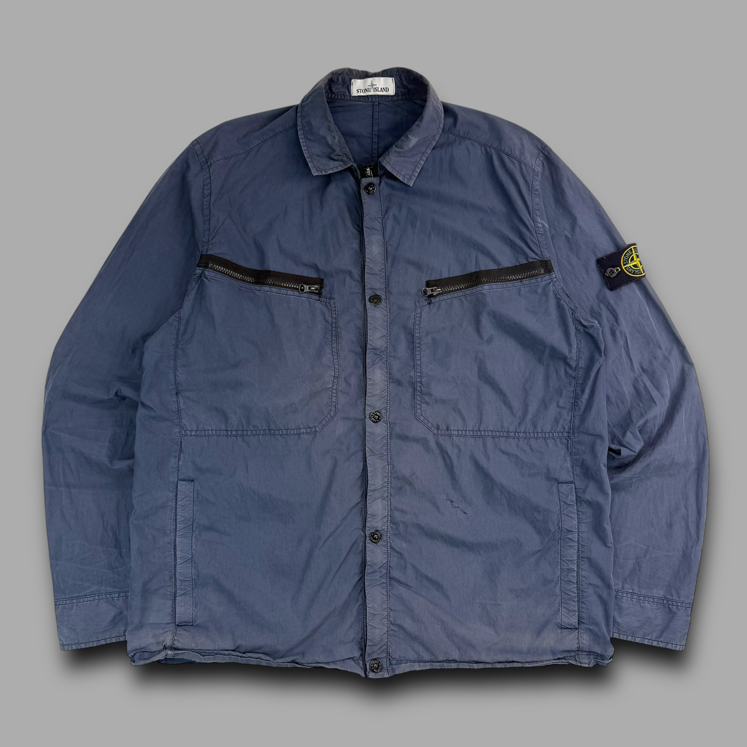 Stone island zip up overshirt (XXL)