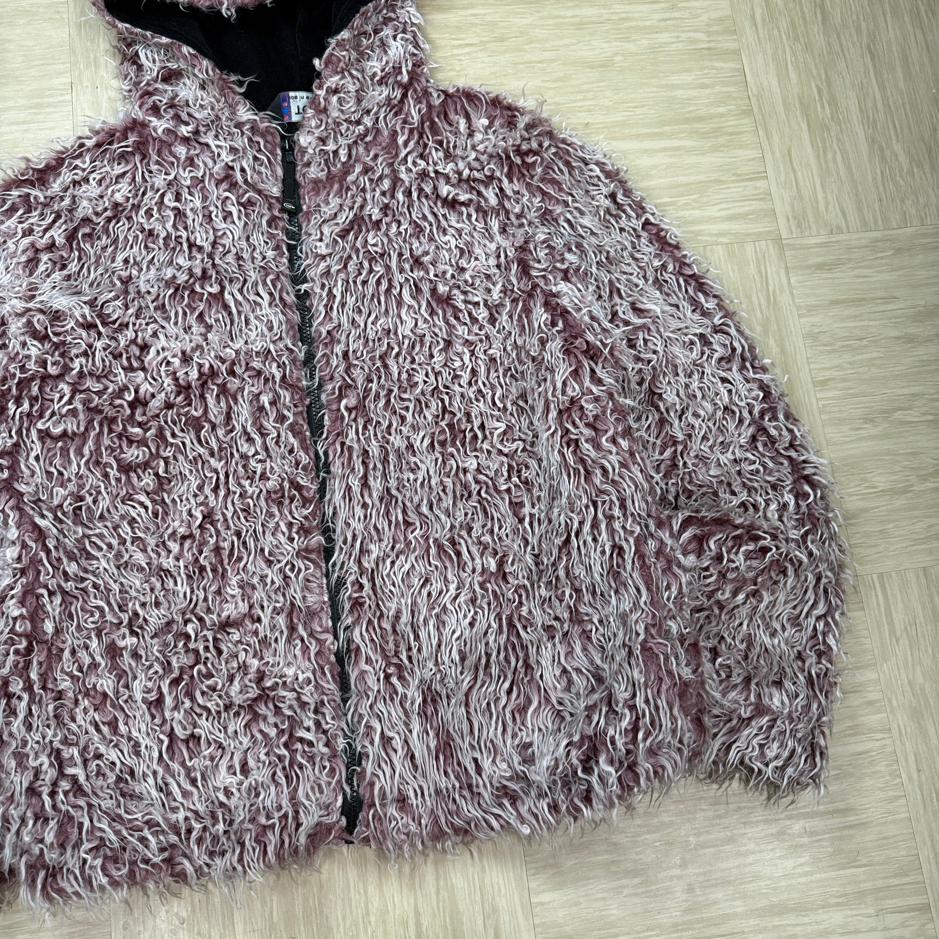 Tog24 1990's modacrylic faux fur yeti fleece jacket (S)
