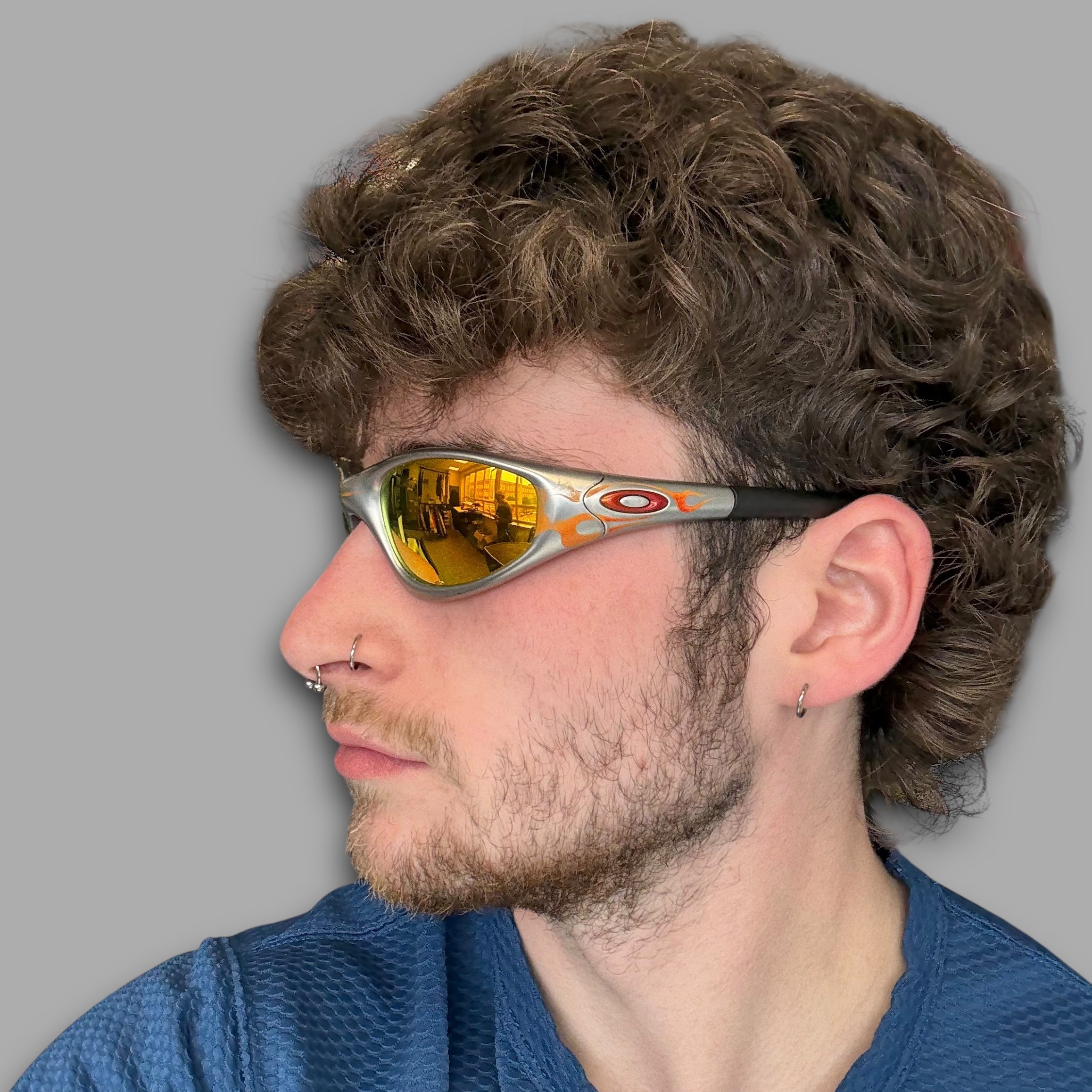 Oakley 1999 straight jacket flame red iridium (OS)