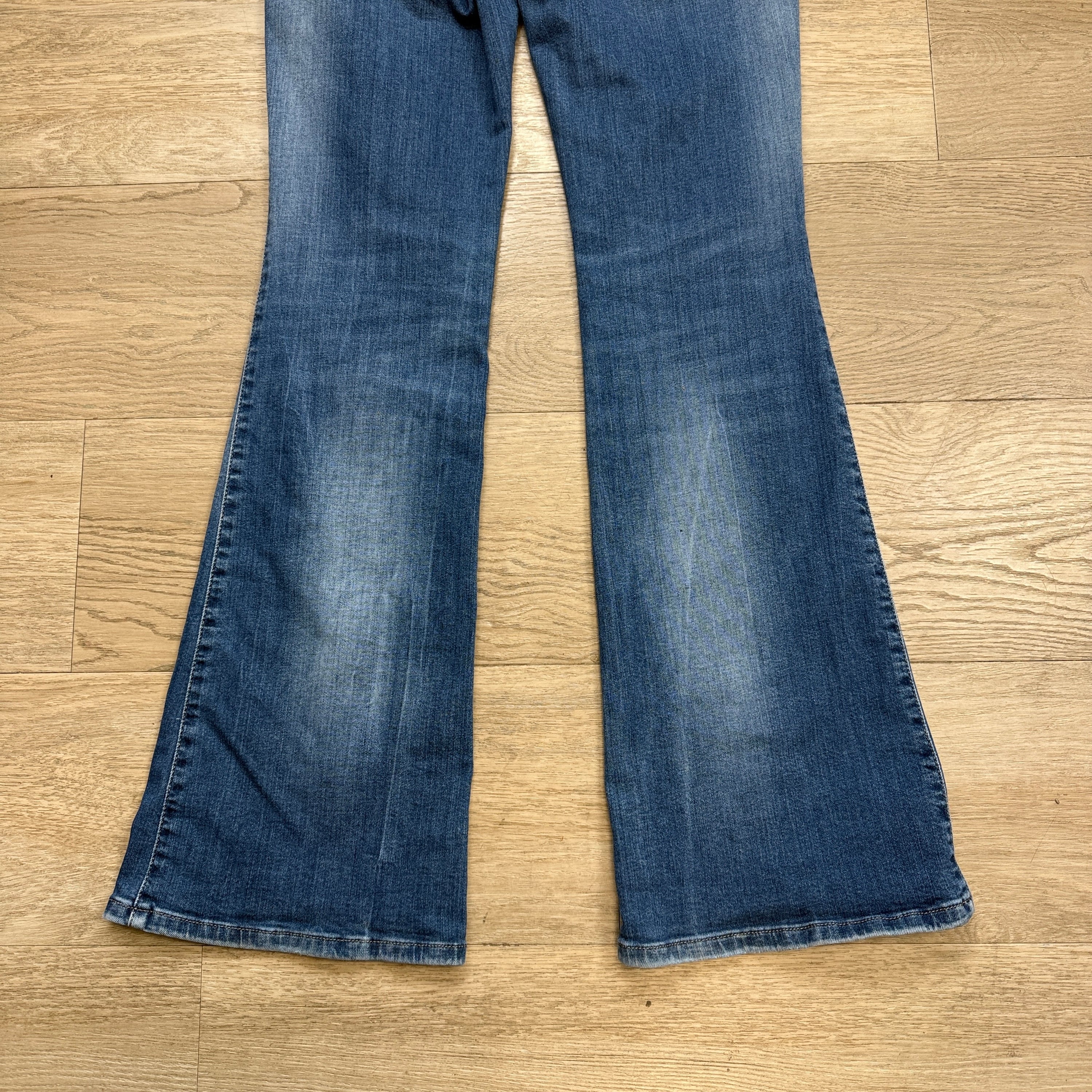 Diesel 2000's slim bootcut stretch washed denim jeans (M) wms