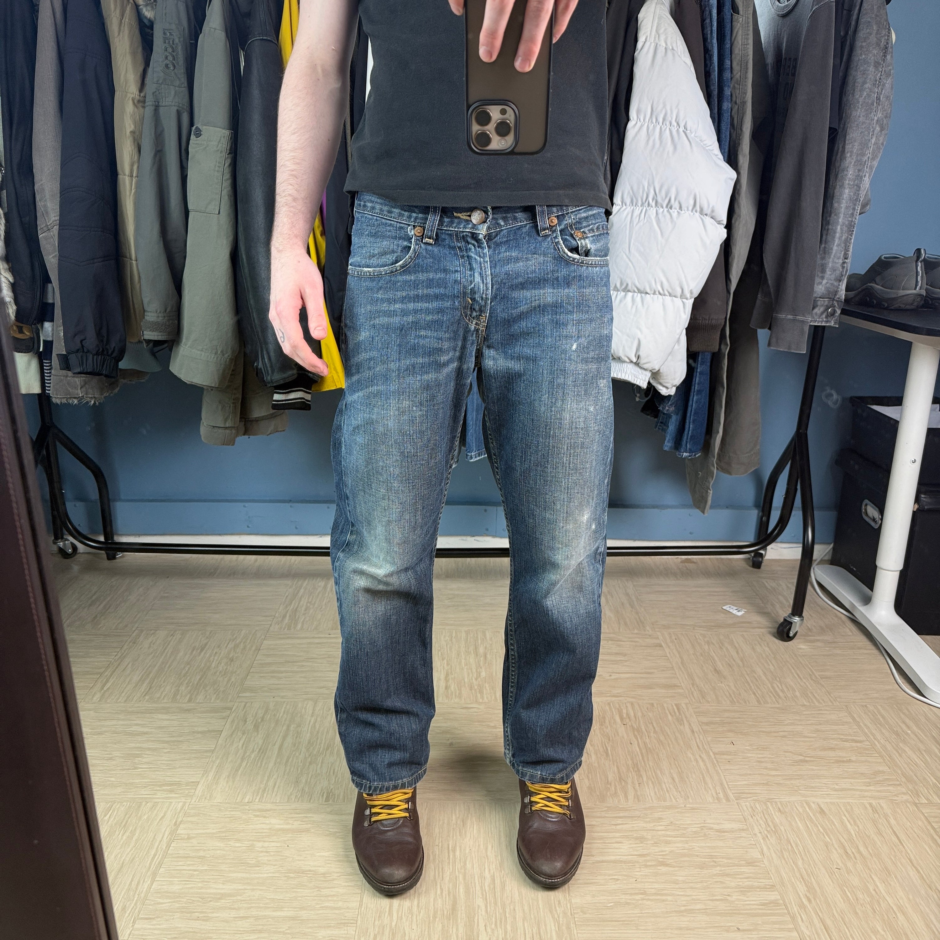 Levi's 514 2000's slim straight fit denim jeans (S)