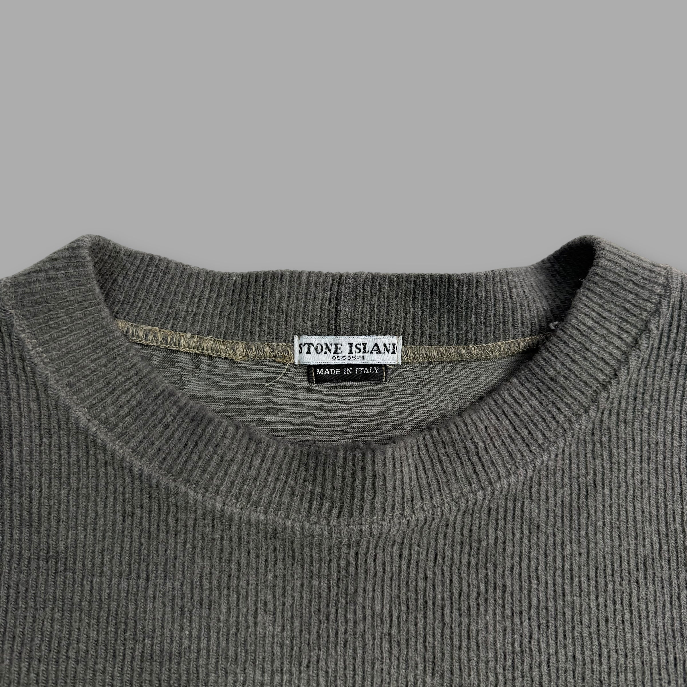 Stone island 2003 wool knit sweatshirt (L)